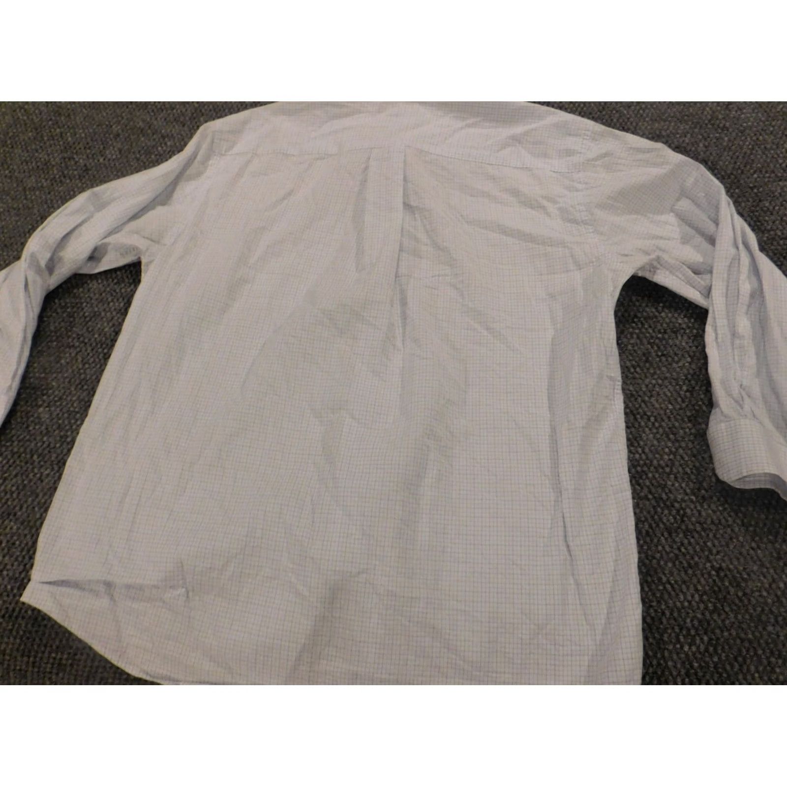 Nautica Nautica Mens Shirt 16.5 White Plaid Traveler Button Down Dress Shirt Long Sleeve Knitted Cotton Collared Button-Down 16.5 in Modern Mens Size US XL / EU 56 / 4 - 7 Thumbnail
