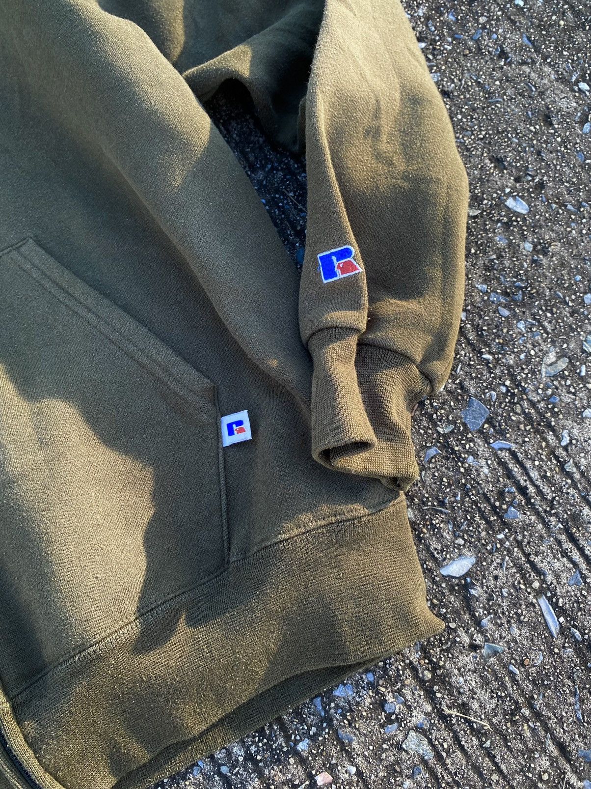 Russell Athletic Vintage Army Green Russell Athletic Zip Hoodie Size US L / EU 52-54 / 3 - 5 Thumbnail