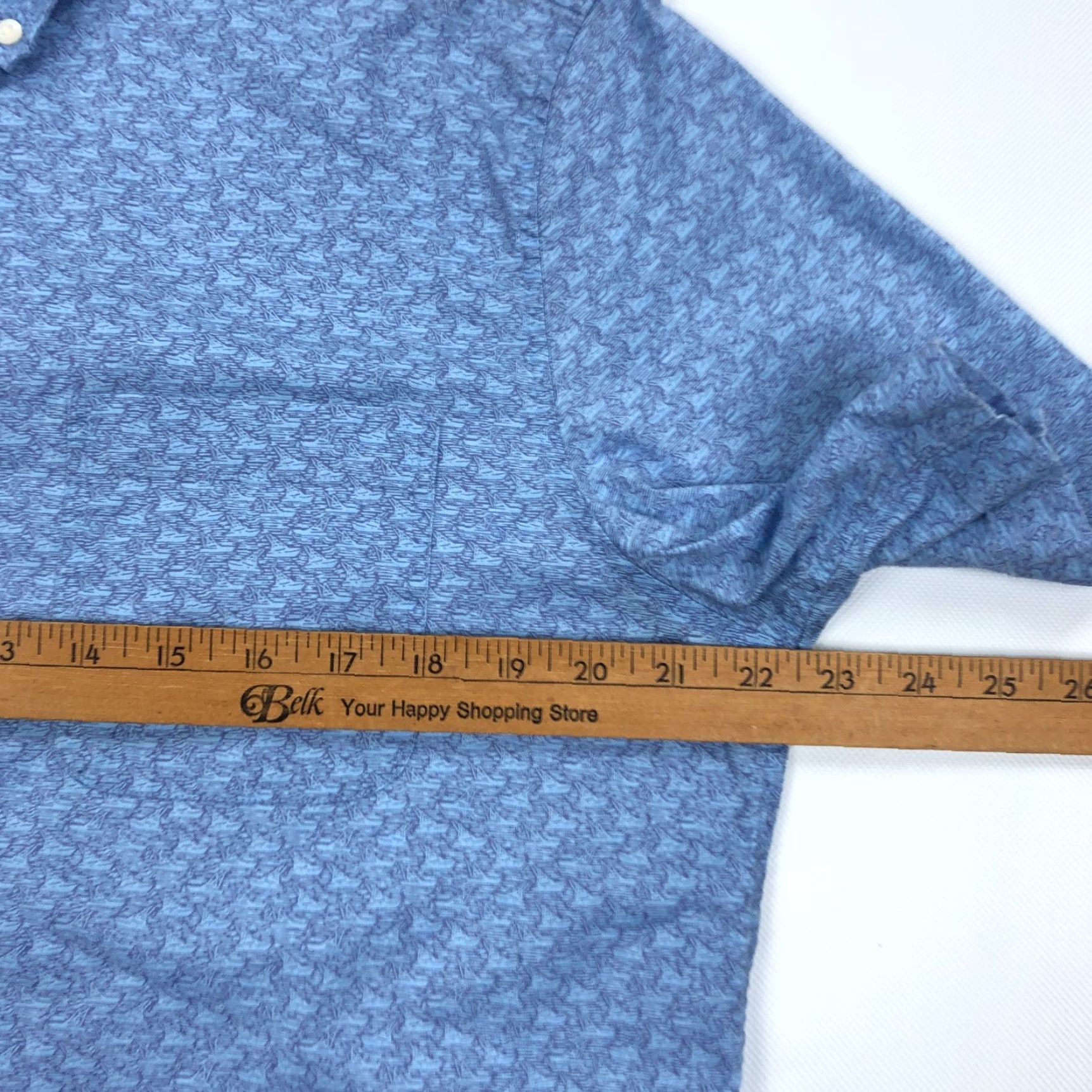Vineyard Vines Vineyard Vines Shirt Men Large Slim Fit Murray Short Sleeve Button Up Boat Print Size US L / EU 52-54 / 3 - 6 Thumbnail