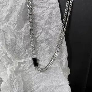 Jewelry Black Stone Pendant Necklace Size ONE SIZE - 5 Thumbnail