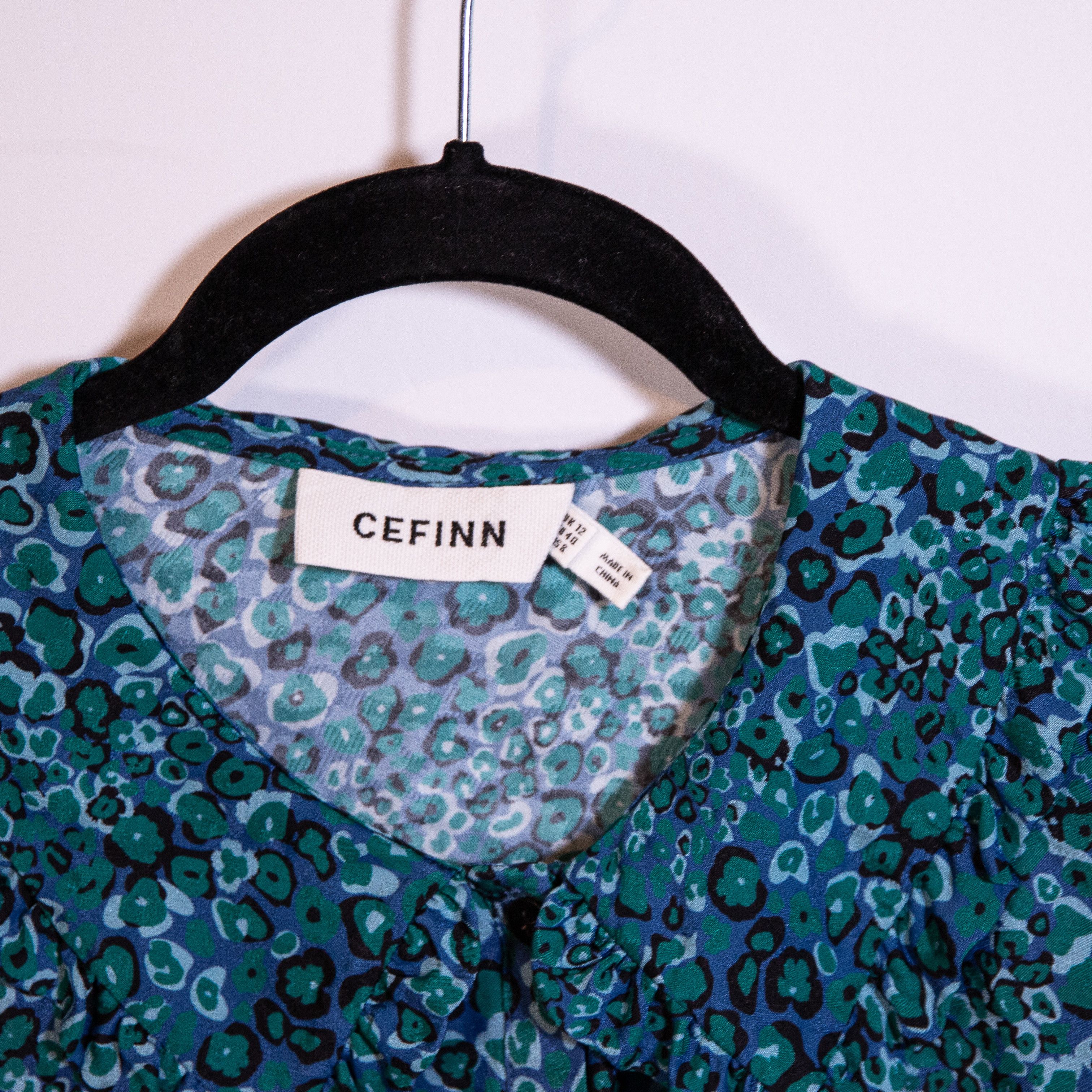 Other Cefinn Silk Chiffon Blue Green Print Pattern Size M / US 6-8 / IT 42-44 - 2 Thumbnail