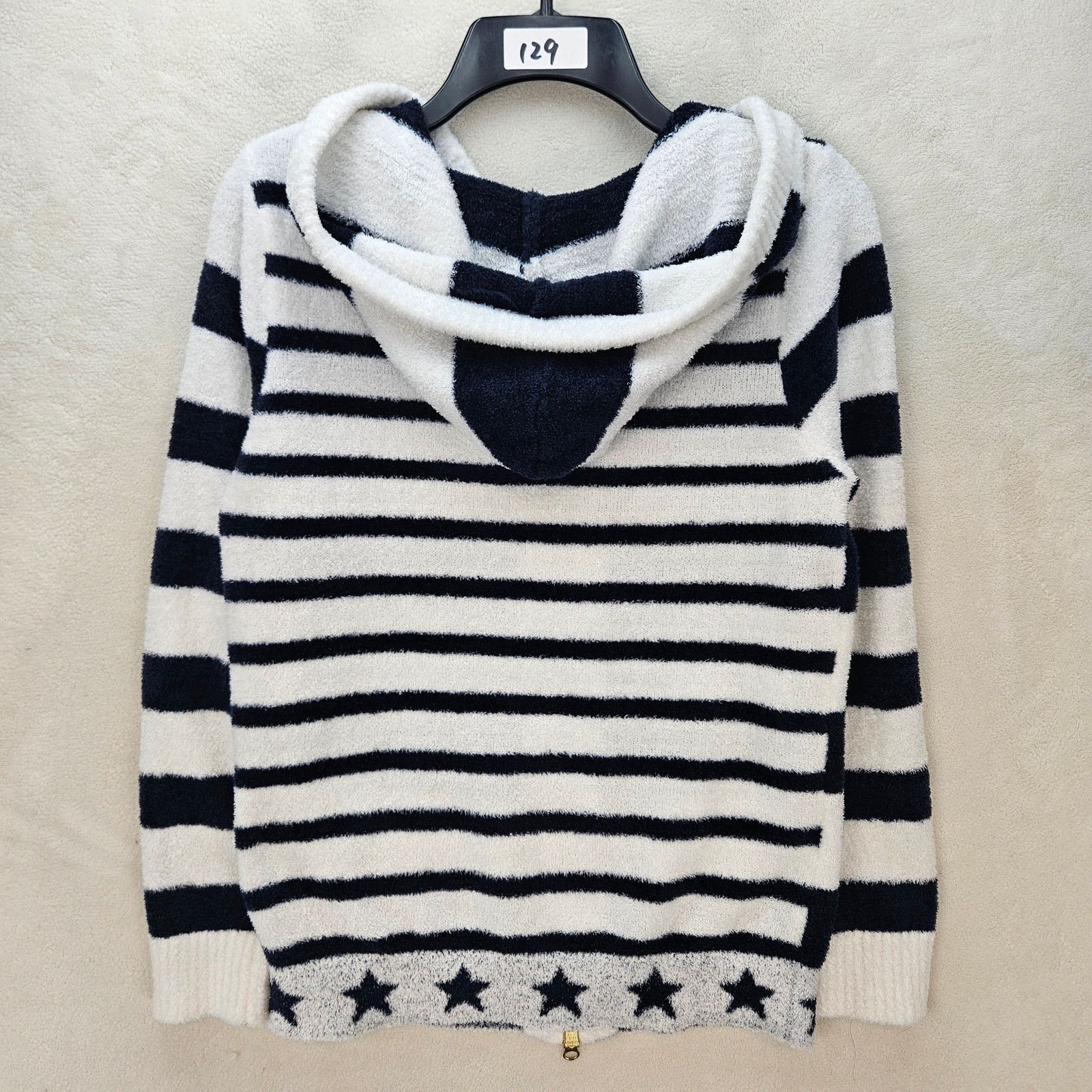 Other GELATO PIQUE WOMEN'S ONE SIZE FULL ZIP HOODIE NAVY WHITE Size ONE SIZE - 6 Thumbnail