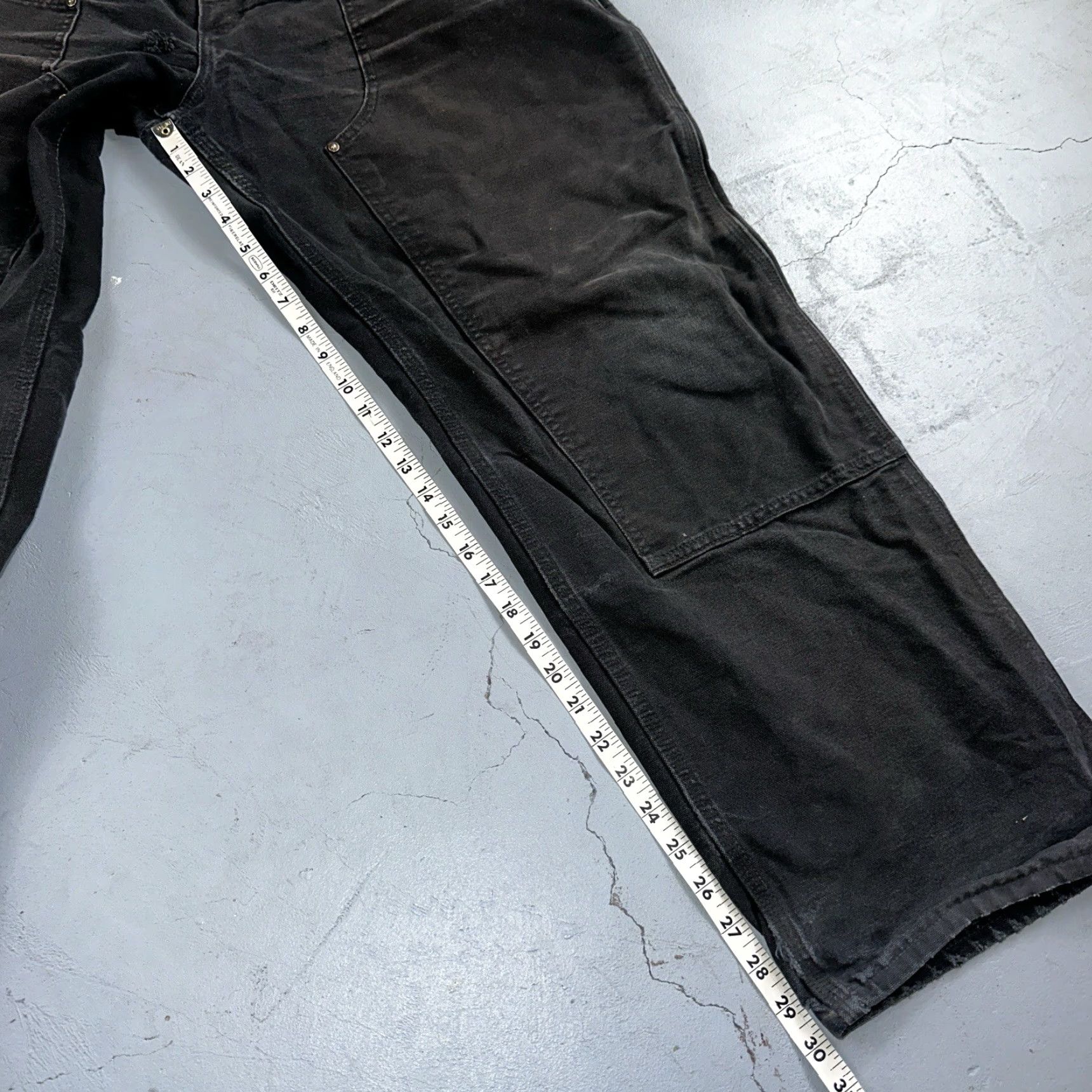 Carhartt VINTAGE Carhartt Pants Carpenter Straight Black 40x32 Men Regular Cotton Canvas Double Knee Belt Loops USA 40 32 B01 BLK Size US 40 / EU 56 - 4 Thumbnail