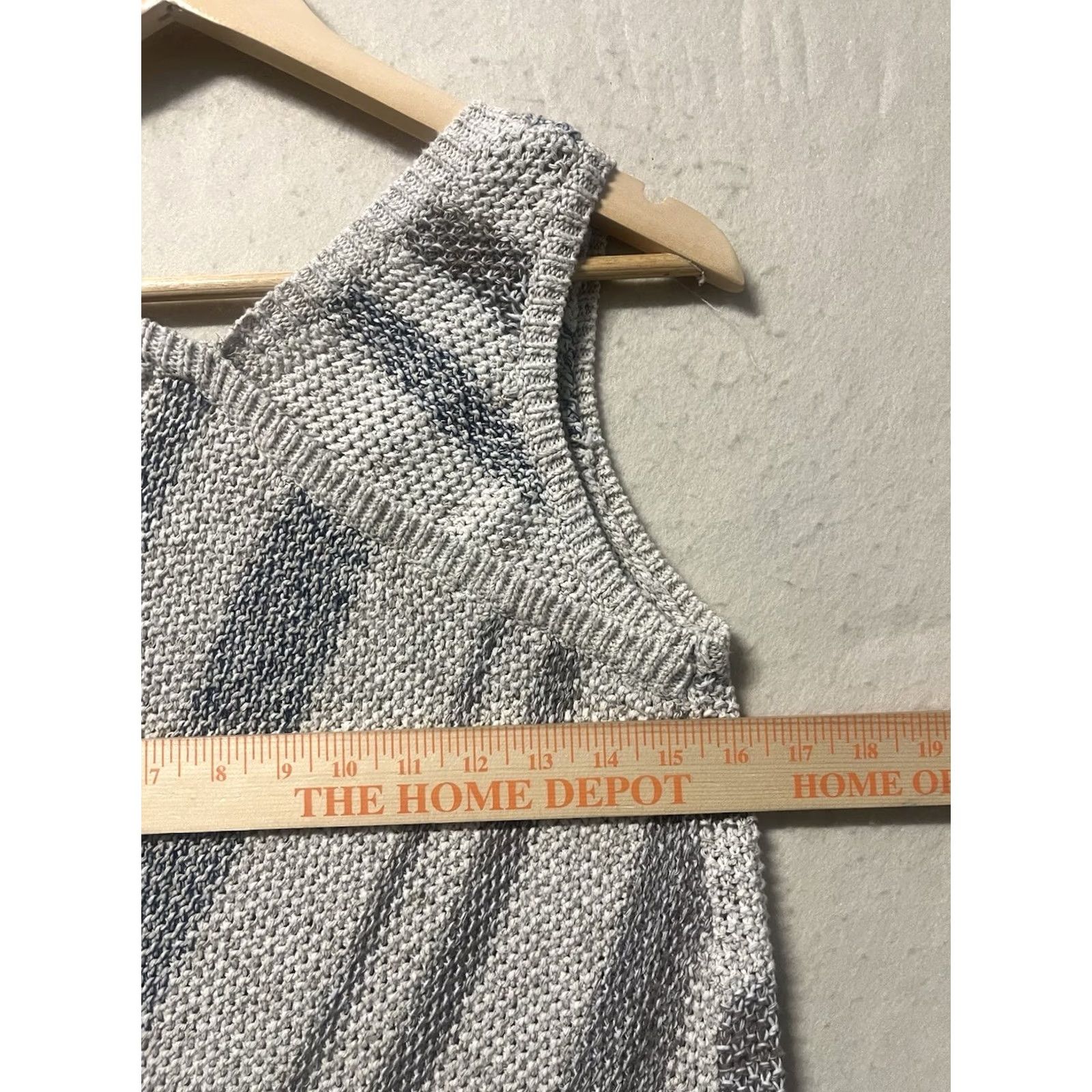 Arrow Sparrow Tunic Sweater Sleeveless Striped Linen Blend Knit Tan L Women's Bohemian Tunic Size L Size L / US 10 / IT 46 - 3 Thumbnail