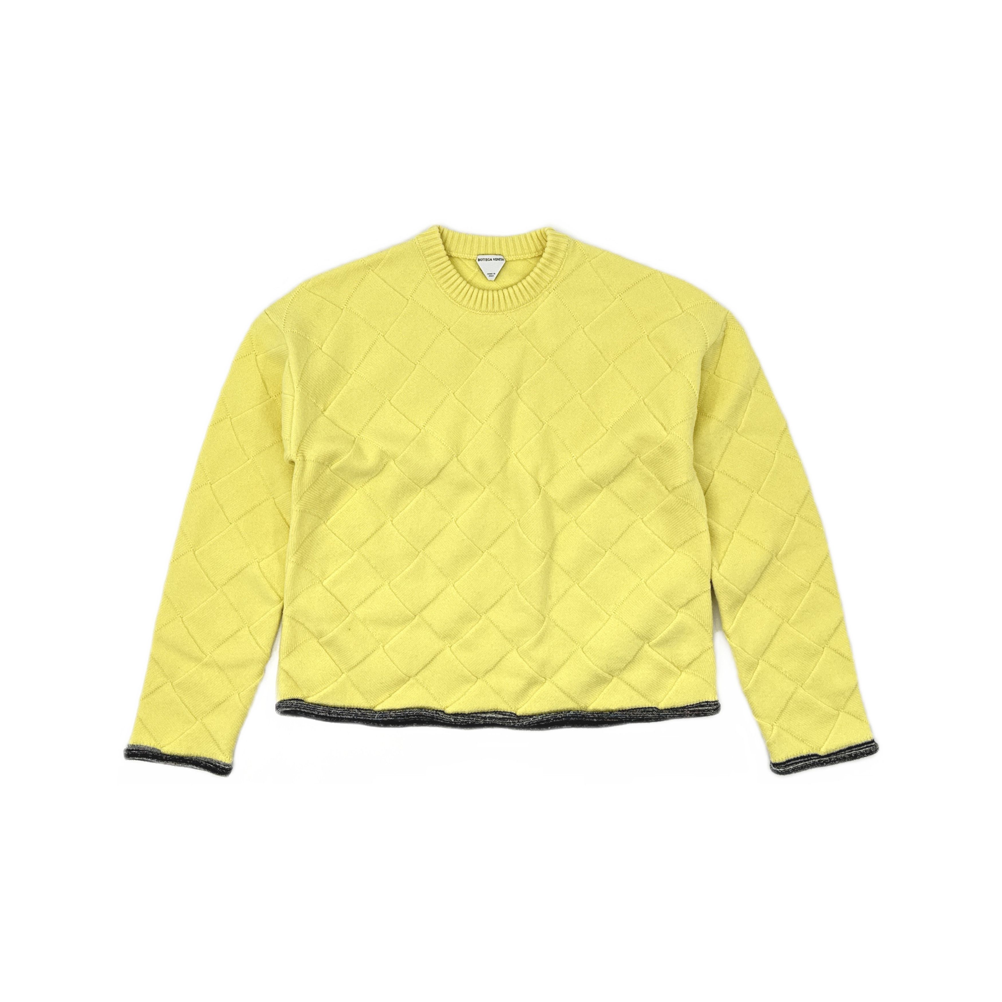 Bottega Veneta Bottega Veneta Quilted Wool Sweater Yellow Size S Size S / US 4 / IT 40 - 1 Thumbnail
