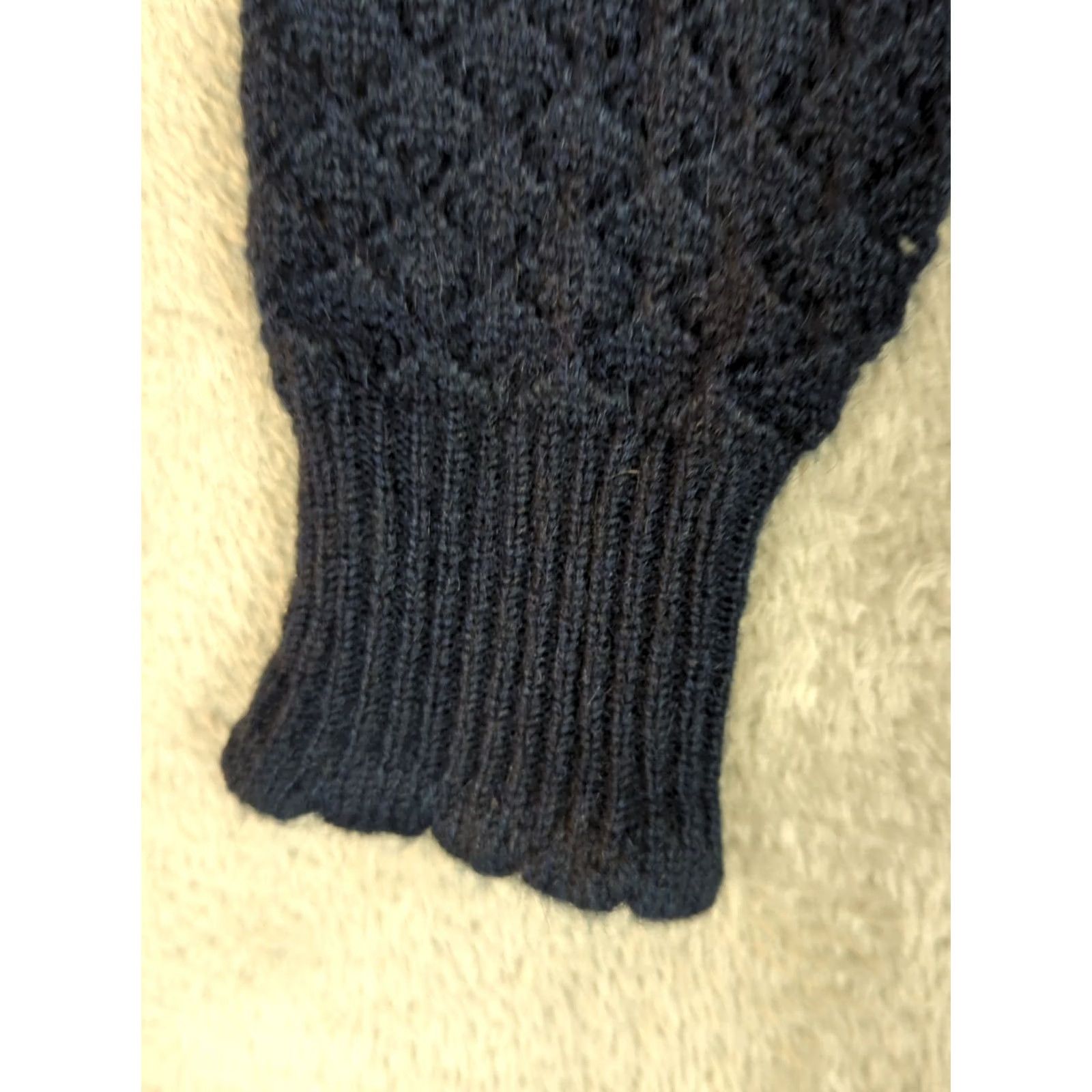 Joie JOIE Sweater Top Honeycomb Open Knit Wool Blend Blue XXS Women Size XXS / US 00 / IT 34 - 4 Thumbnail
