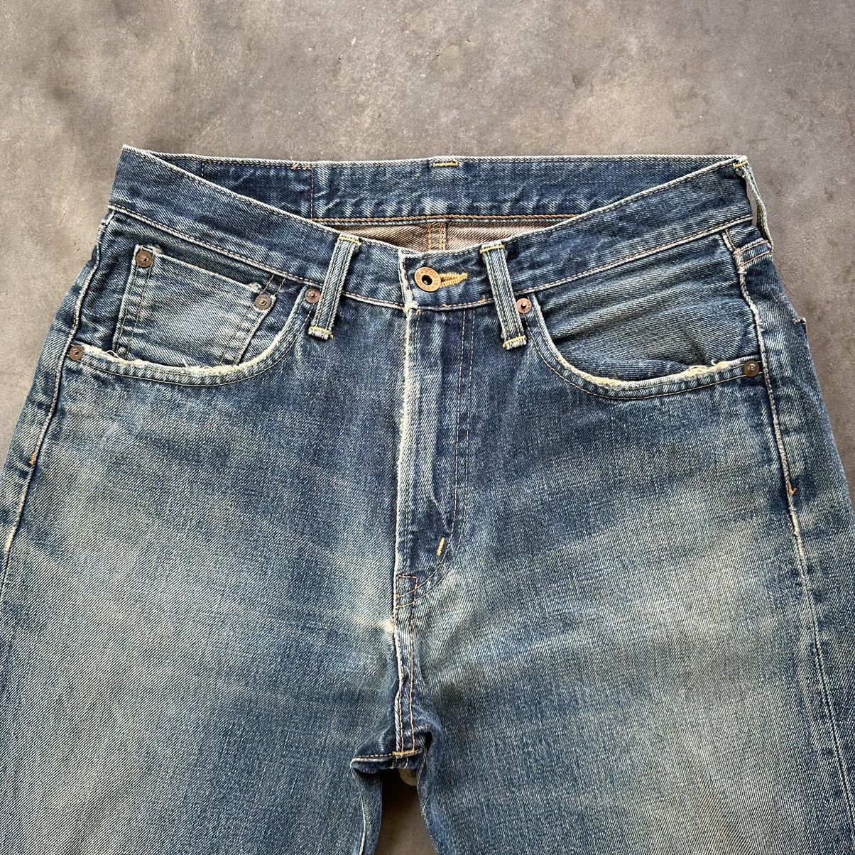 Japanese Brand Vintage Edwin 505x Distressed Faded Denim Jean Pant W29 Size US 29 - 3 Thumbnail