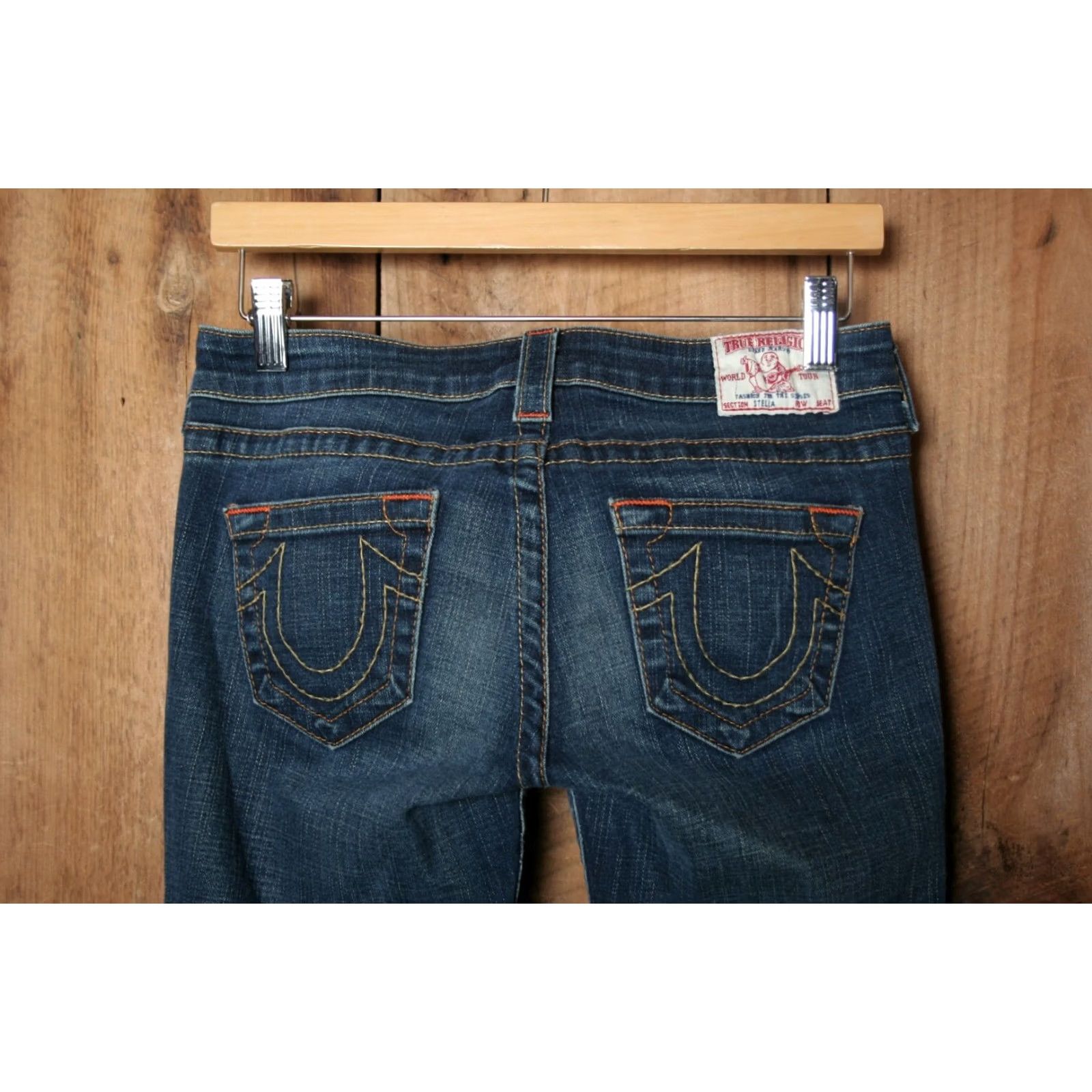 True Religion TRUE RELIGION Stella Blue Stretch Denim Skinny Jeans Sz. 26 Womens Jeans 28x35 Slim Skinny Rise 7" Inseam 35" Denim 99% Cotton 1% Elastin Size 26" / US 2 / IT 38 - 4 Thumbnail