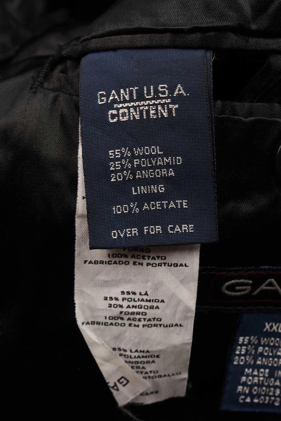 Gant Gant Wool Angora Blend Single Breasted Overcoat Jacket Black Size US XXL / EU 58 / 5 - 5 Thumbnail