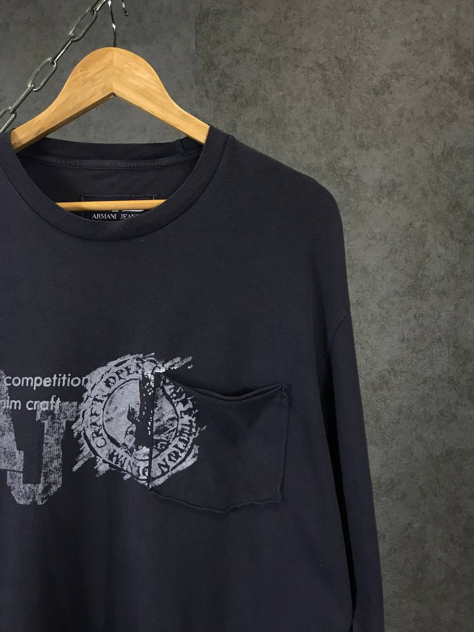 Armani Armani Jeans luxury designer pocket art longsleeve Size US L / EU 52-54 / 3 - 2 Thumbnail