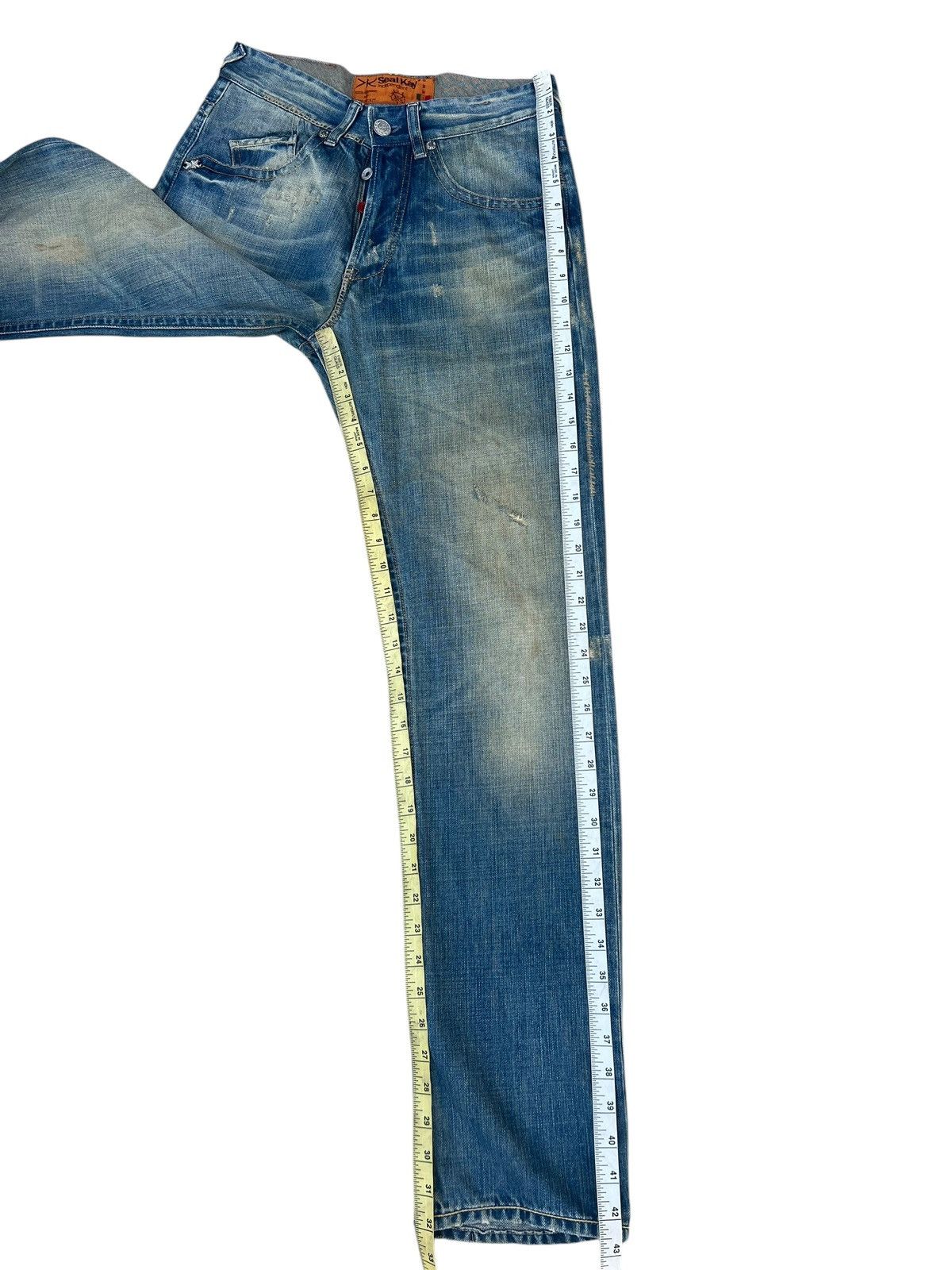 Vintage Mud Wash Dirty Denim Vintage Seal Kay Rips Distress Jeans Size US 28 / EU 44 - 6 Thumbnail
