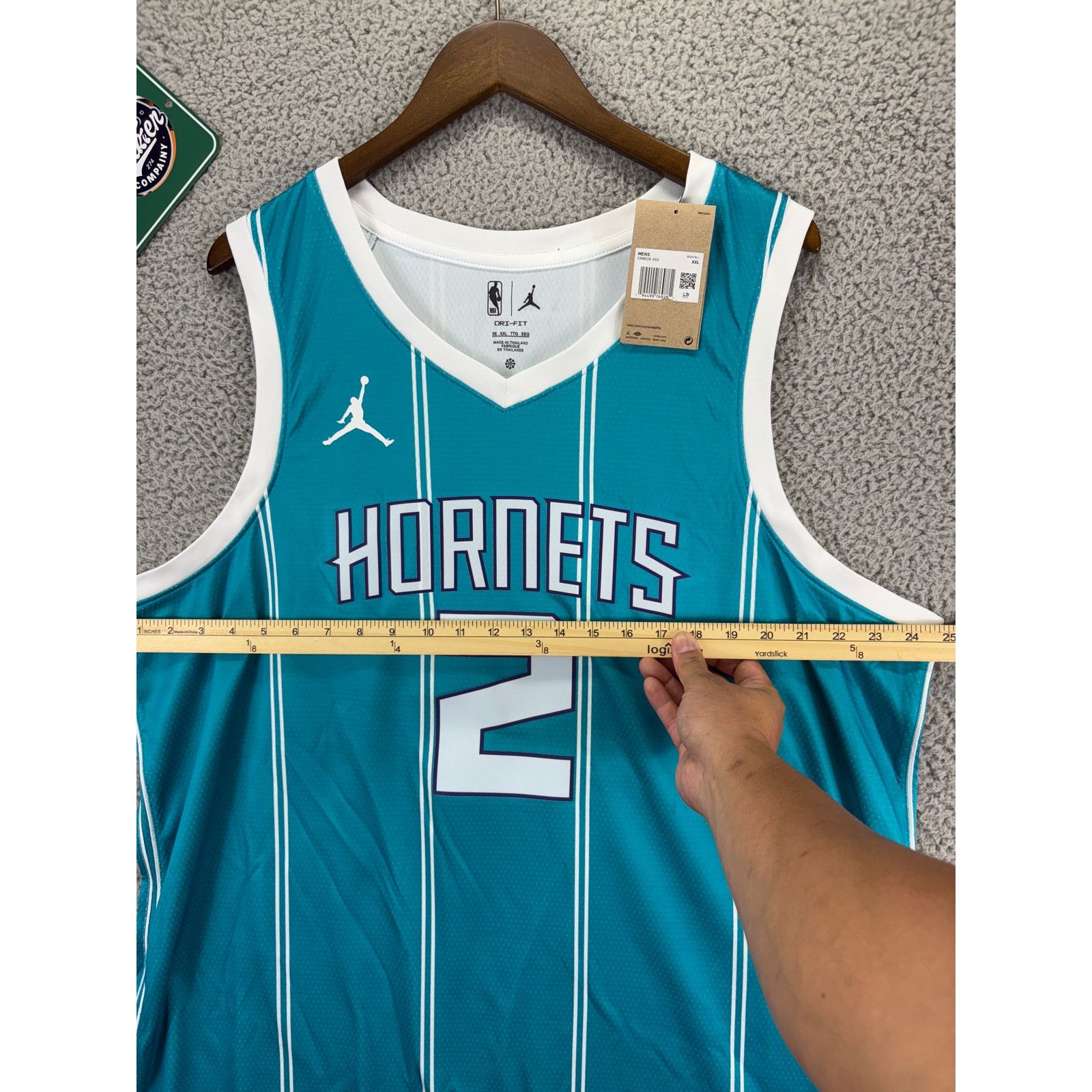 Nike Nike Jordan Hornets Lamelo Ball Basketball Jersey Mens 2XL Size US XXL / EU 58 / 5 - 3 Thumbnail