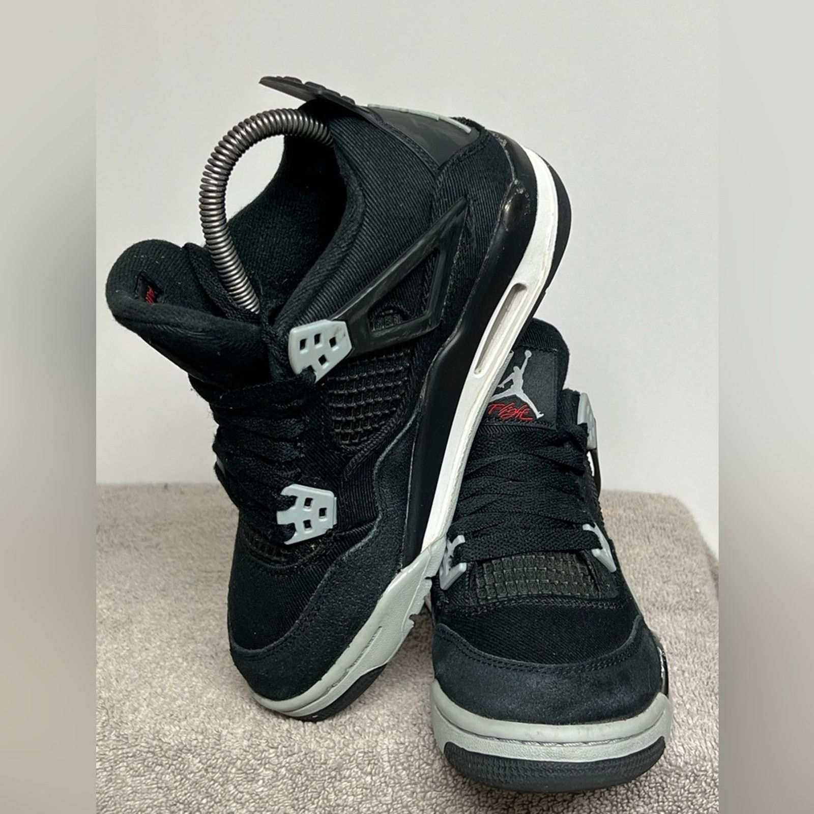 Jordan Brand Size 4.5Y (GS) - Jordan 4 Retro SE Low Black Canvas Size US 6 / IT 36 - 2 Thumbnail
