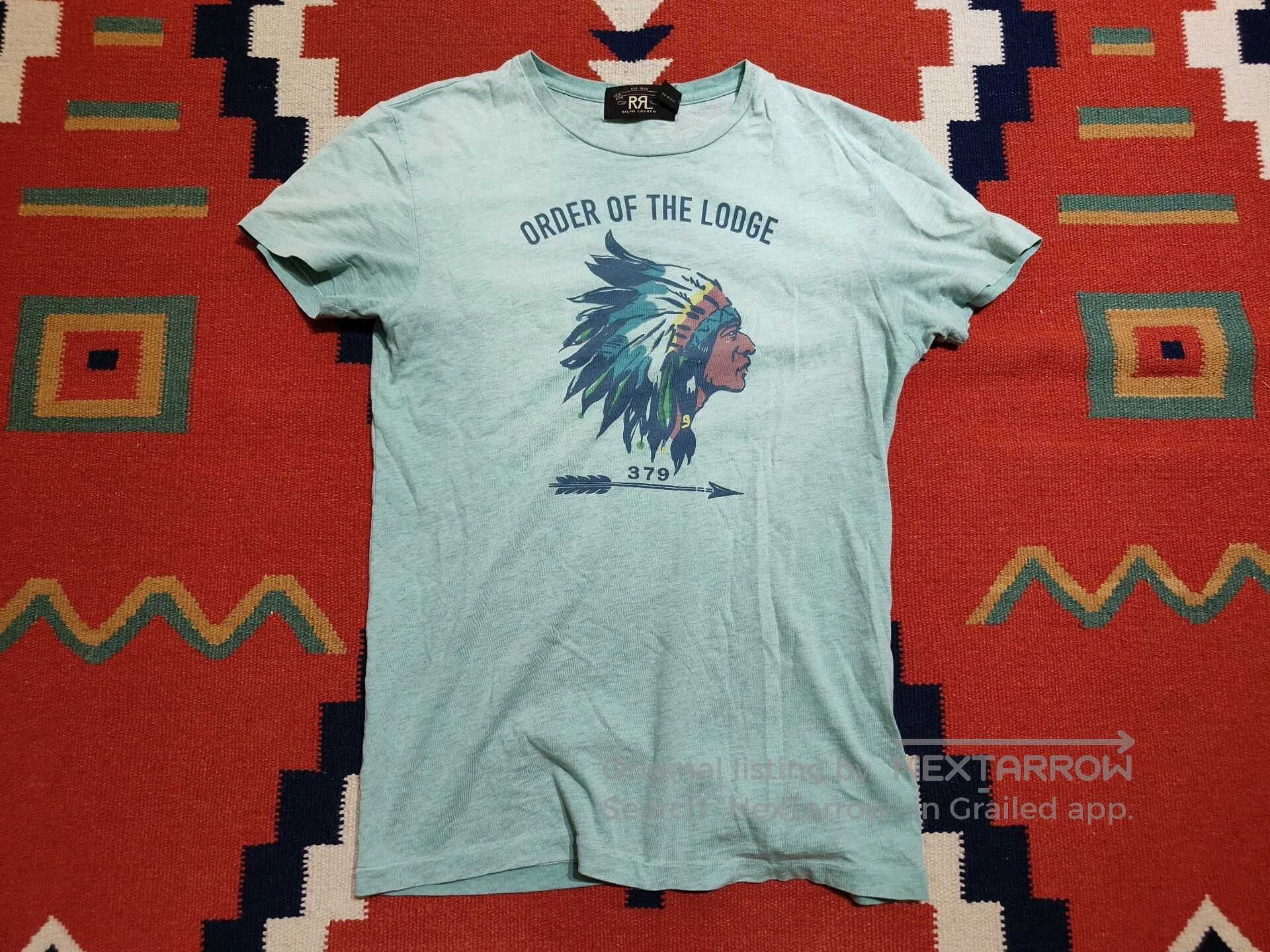 RRL Ralph Lauren Rare Double RL Indian Chief T-Shirt. Size US XS / EU 42 / 0 - 1 Thumbnail