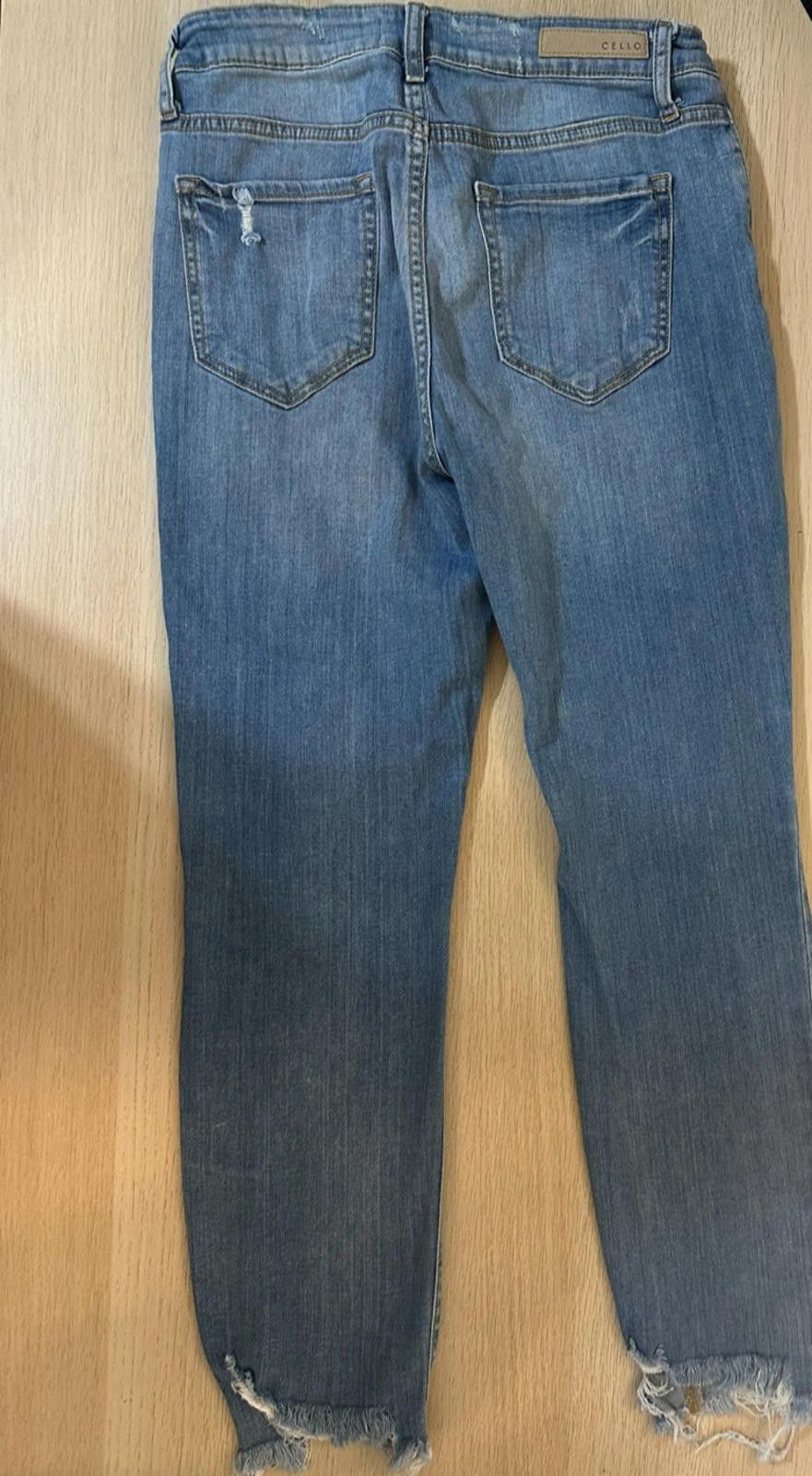 Celio Cello Size 9 Medium Wash Ripped High Rise Skinny Jeans Size 30" / US 8 / IT 44 - 5 Thumbnail