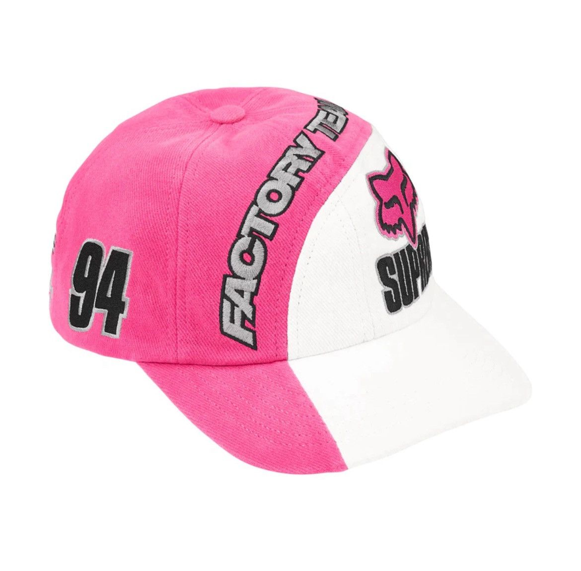 Fox Racing × Supreme Supreme Fox Racing 6-Panel Hat White Pink Size ONE SIZE - 2 Thumbnail