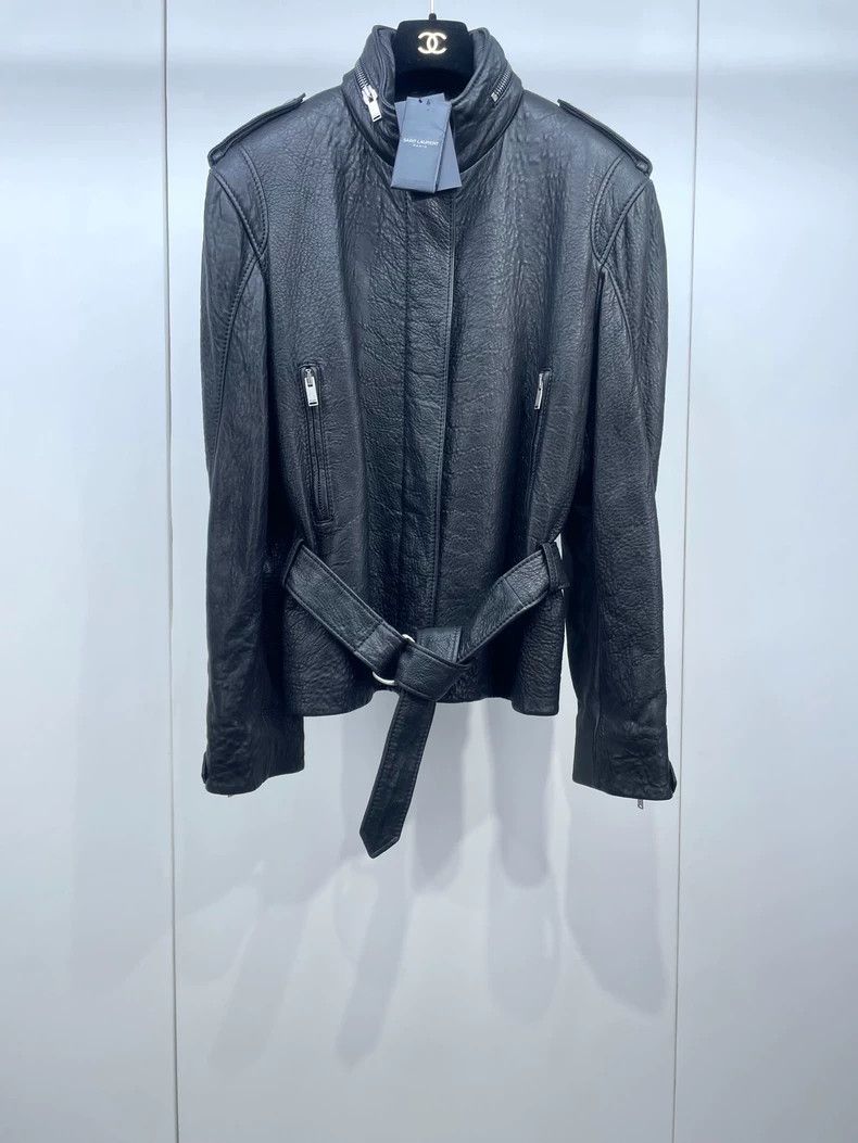 Saint Laurent Paris Black lambskin leather jacket 2505-Next