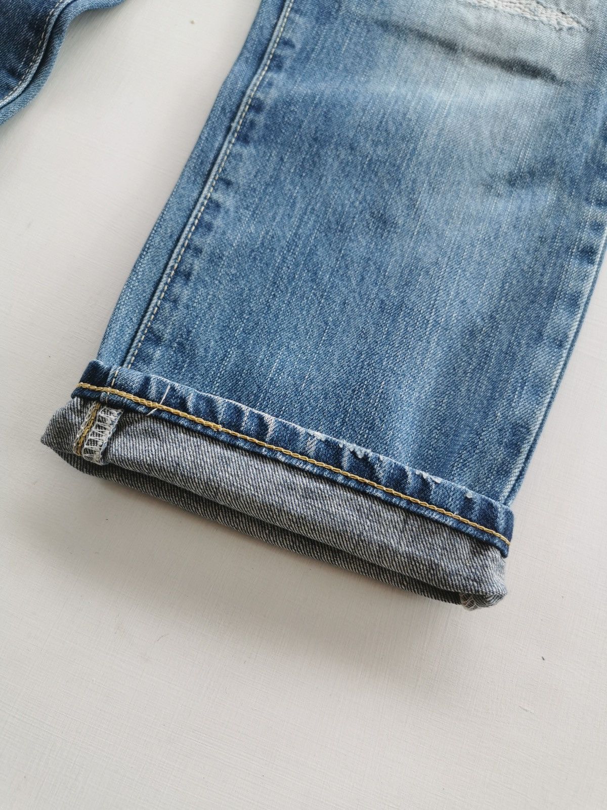 Edwin Edwin White Label KS0003 Distressed Denim Shorts Size US 32 / EU 48 - 4 Thumbnail