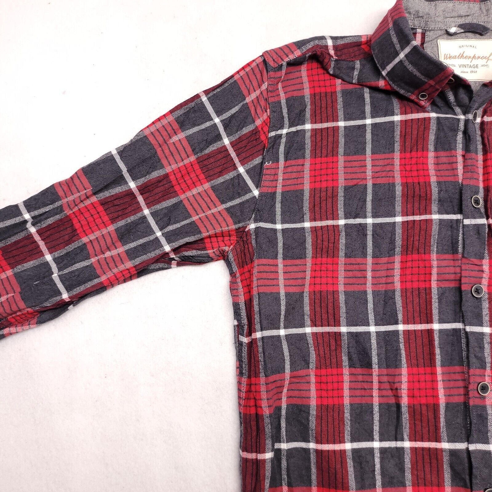 Weatherproof Weatherproof Tartan Flannel Shirt Mens Size Medium M Red Size US M / EU 48-50 / 2 - 4 Thumbnail