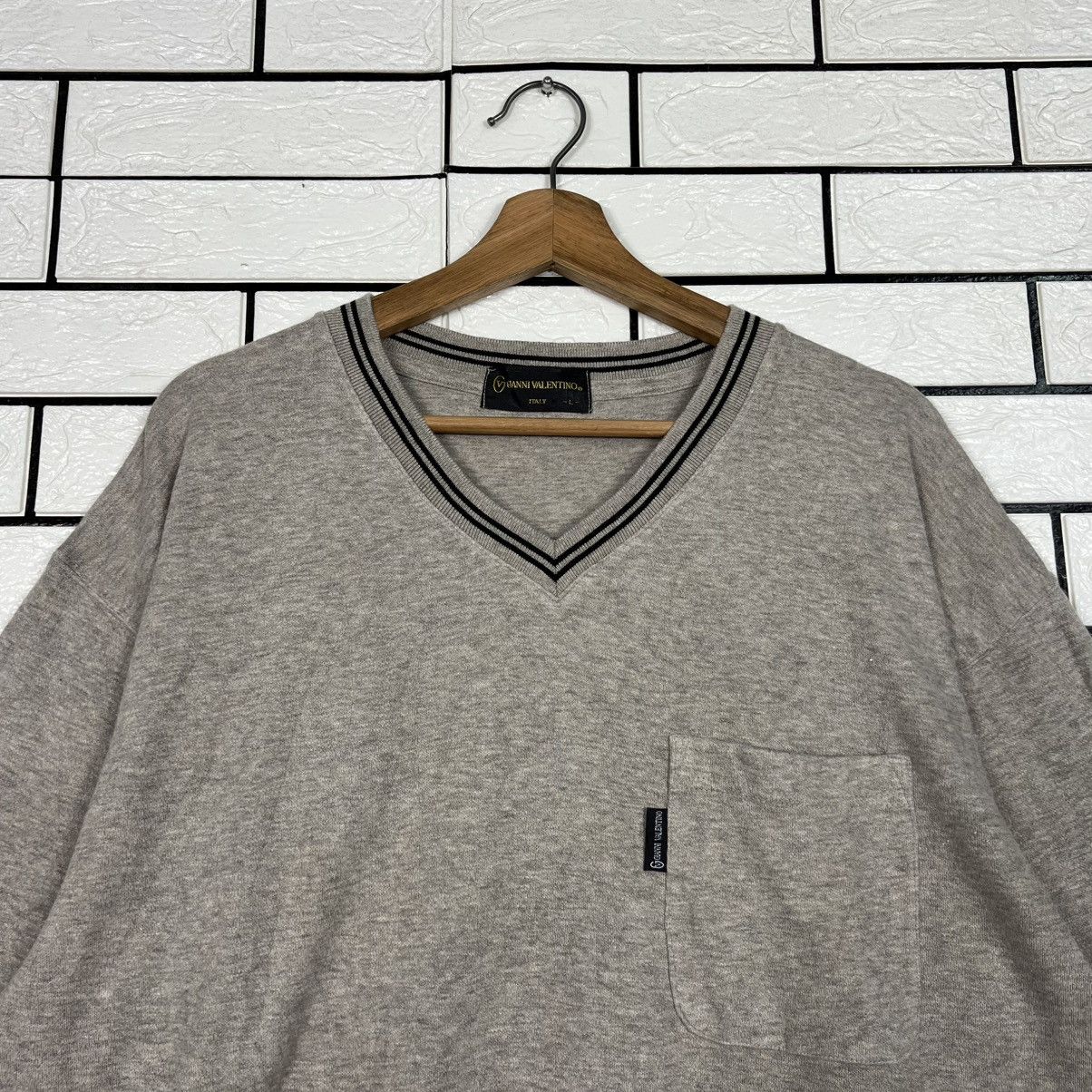 Gianni Valentino Vintage GIANNI VALENTINO Single Pocket V Neck Tee#4193-C190 Size US L / EU 52-54 / 3 - 2 Thumbnail