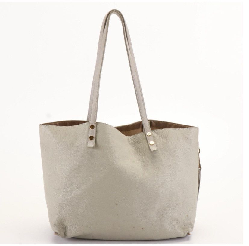 Chloe Chloé Dilan East-West Tote Bag in Pebbled Grey Leather Size ONE SIZE - 3 Thumbnail