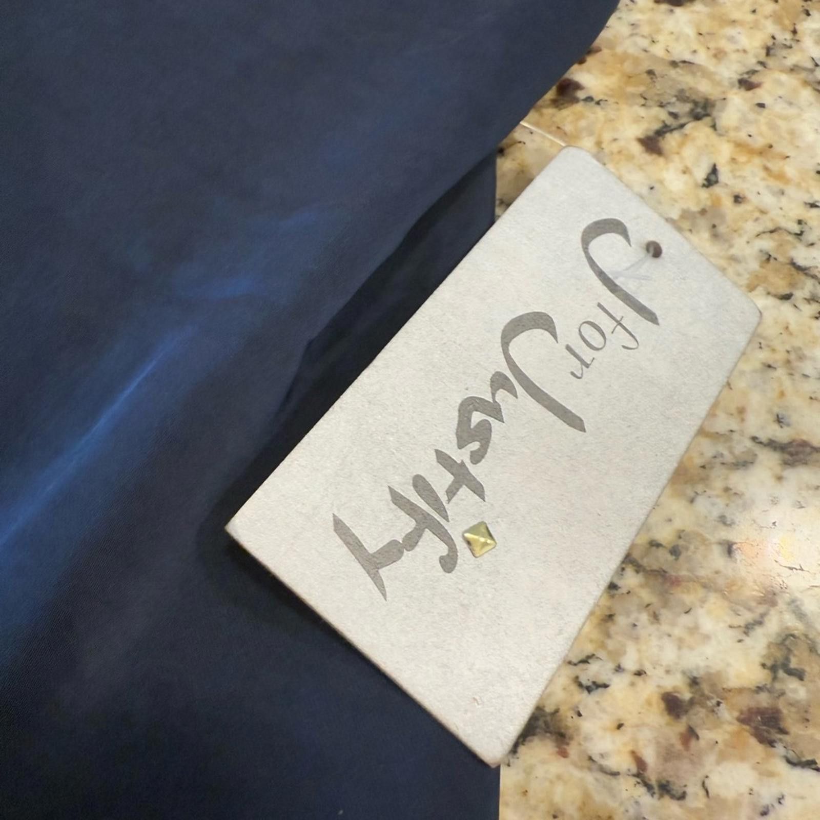Other J for Justify navy blue silky sheath maxi dress SZ Large Size L / US 10 / IT 46 - 4 Thumbnail