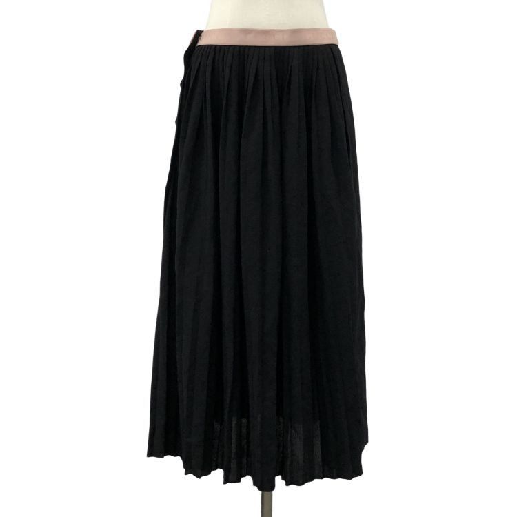 Gucci Gucci Black Wool Pleated Midi Skirt Size 44 Size 30" / US 8 / IT 44 - 1 Thumbnail