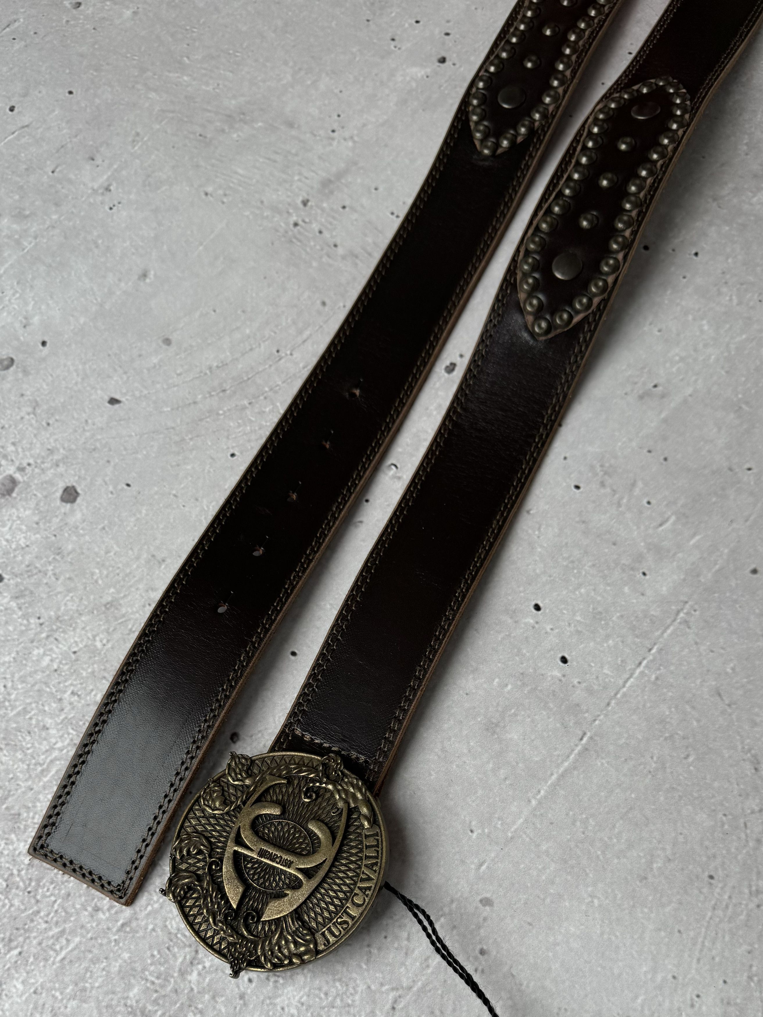 Just Cavalli Just Cavalli Vintage Leather Amazing Belt Size ONE SIZE - 2 Thumbnail