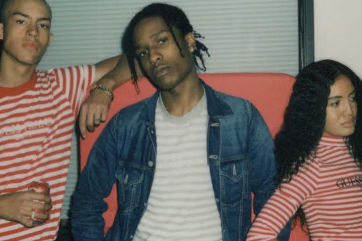 Guess Vintage Asap Rocky Striped Guess Tee Size US L / EU 52-54 / 3 - 4 Thumbnail