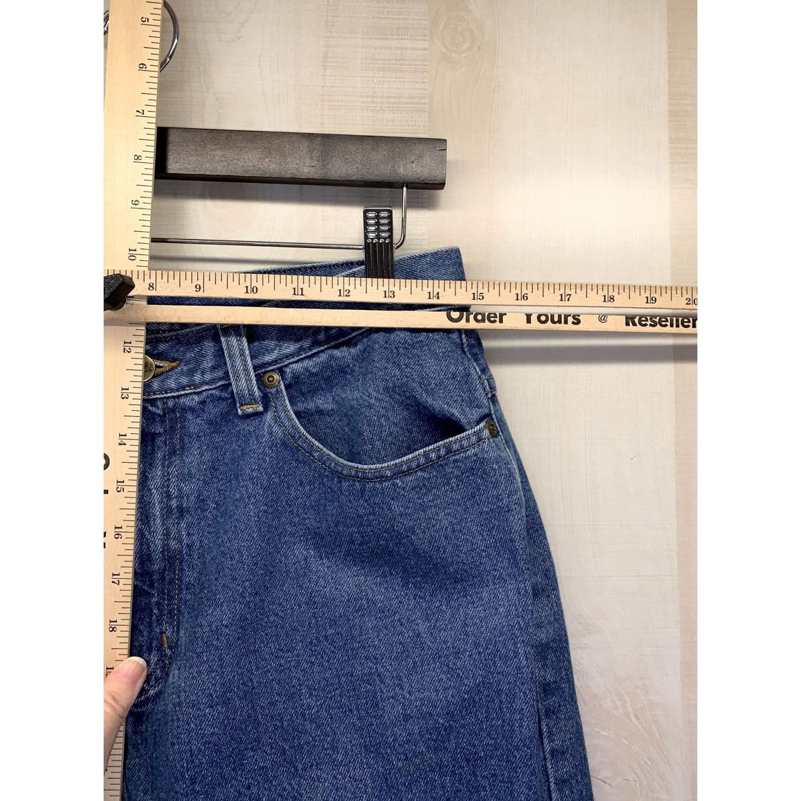 Vintage VINTAGE L.L. Bean Jeans Women 14P Denim Blue Straight Leg 100% Cotton Size 14P Petite Womens Pants Size 36" / US 14 / IT 50 - 2 Thumbnail
