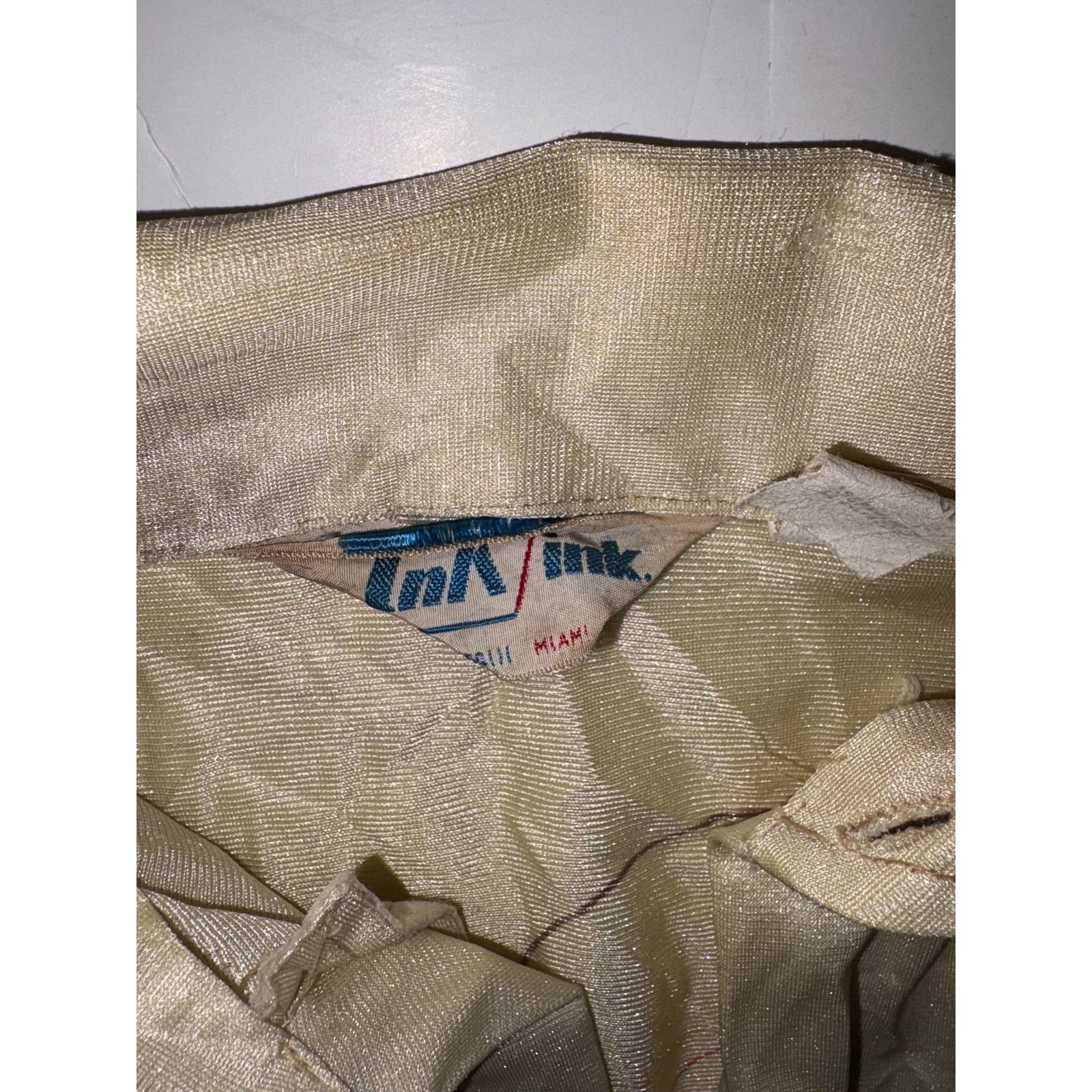 Vintage Vintage 70s Ink Ink disco shirt medium nylon Size US M / EU 48-50 / 2 - 2 Thumbnail