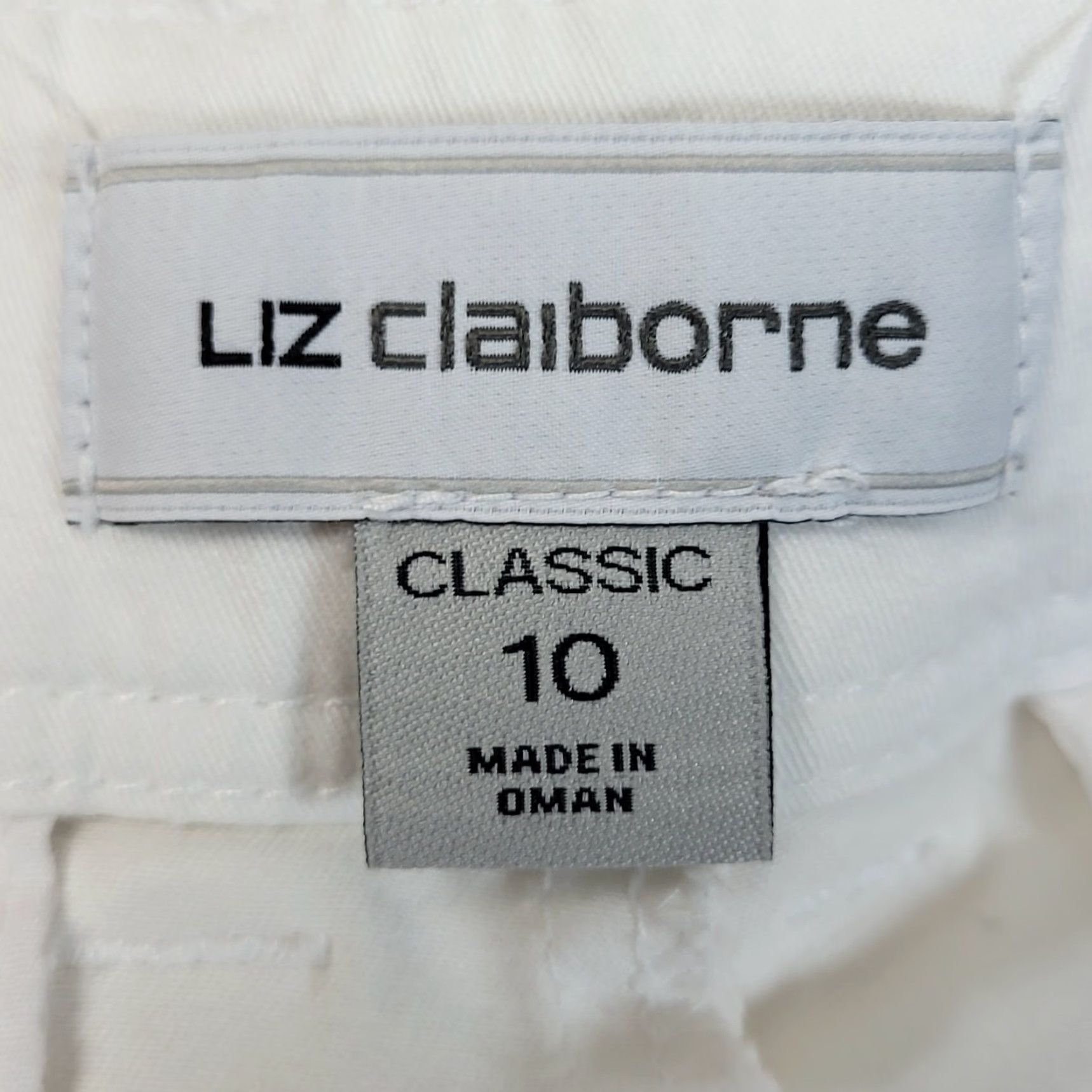 Liz Claiborne Liz Claiborne Classic Shorts Women 10 Chino White Stretch Cotton Pockets Beach Nautical Casual Travel Summer Patio Size 24" / US 00 / IT 34 - 5 Thumbnail
