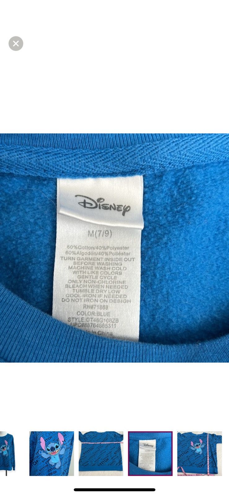 Disney Disney Stitch medium crewneck‎ sweatshirt Size M / US 6-8 / IT 42-44 - 2 Thumbnail