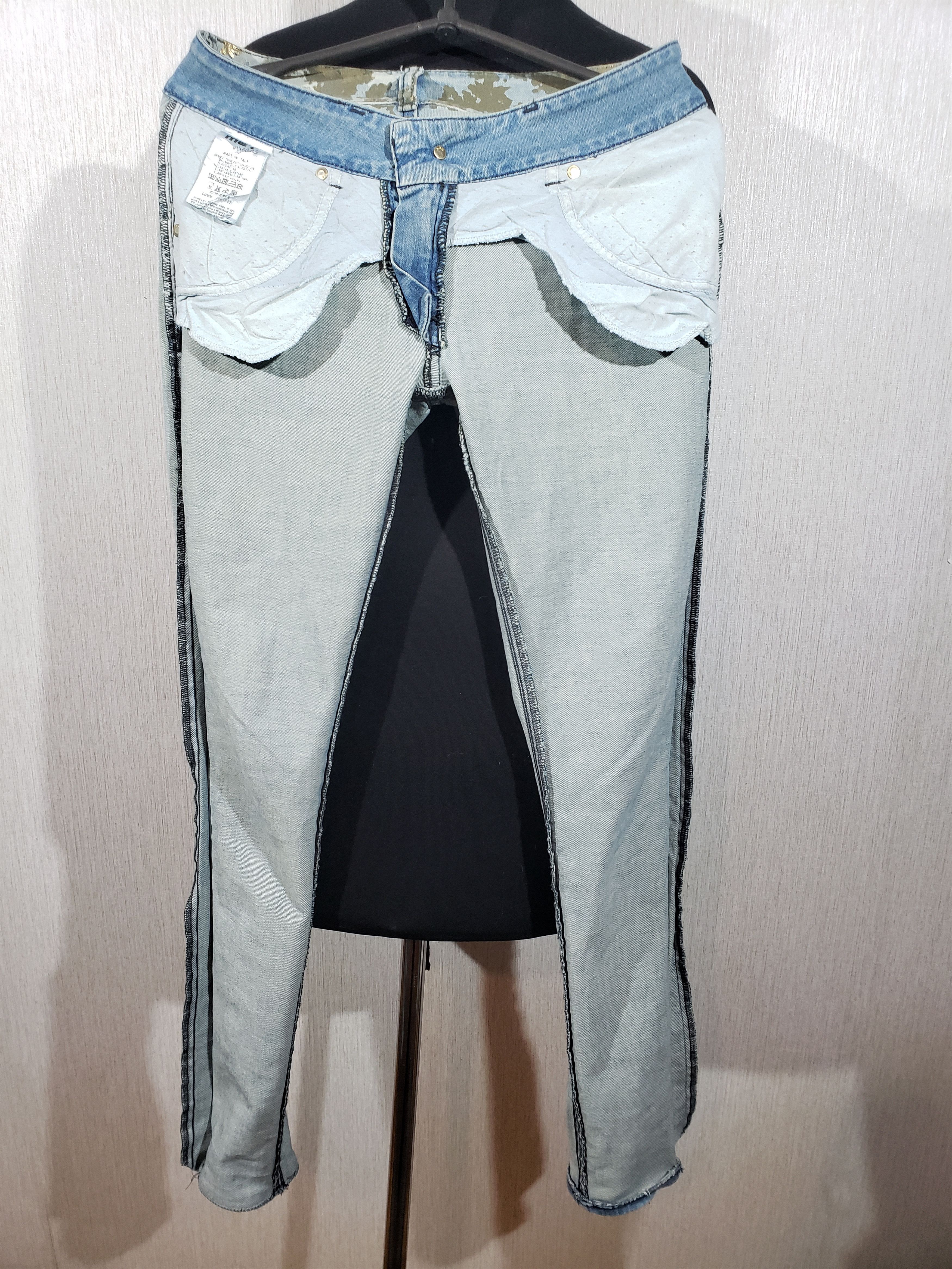 Jean Wonderful women's jeans in blue with camouflage. Size 30" / US 8 / IT 44 - 7 Thumbnail
