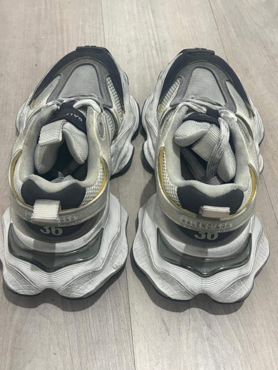 Balenciaga Balenciaga Cargo Distressed Mesh-Trimmed Suede Sneakers Size US 6 / IT 36 - 3 Thumbnail