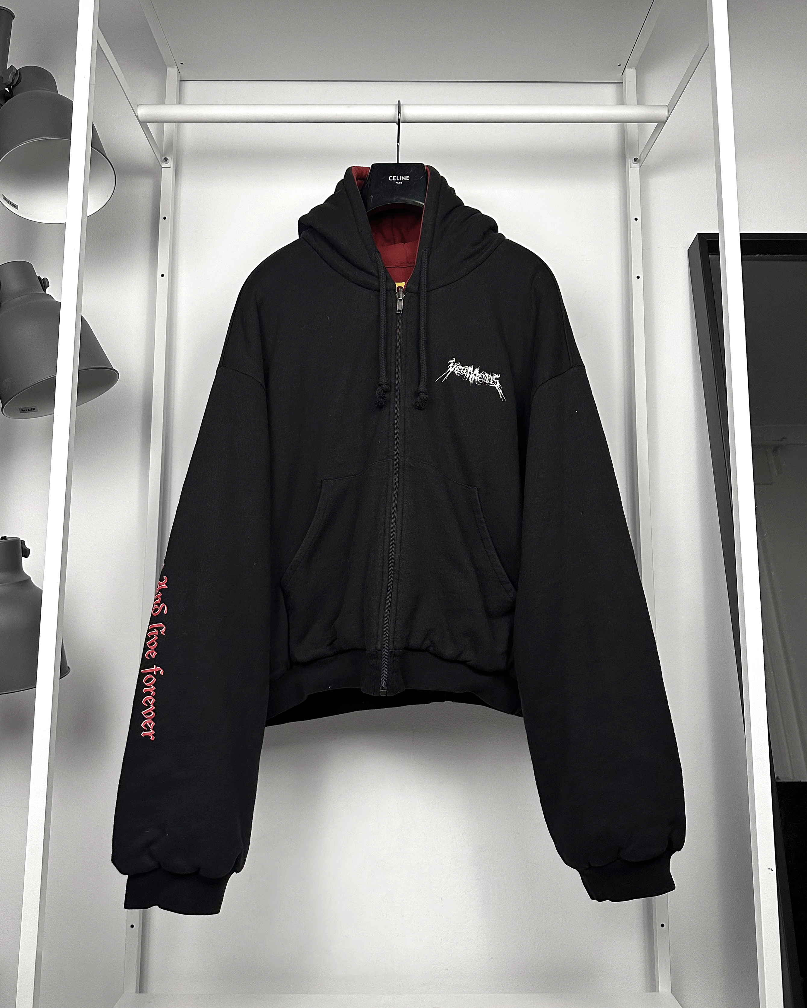 Vetements Vetements Total Fucking Darkness TFD Bomber hoodie