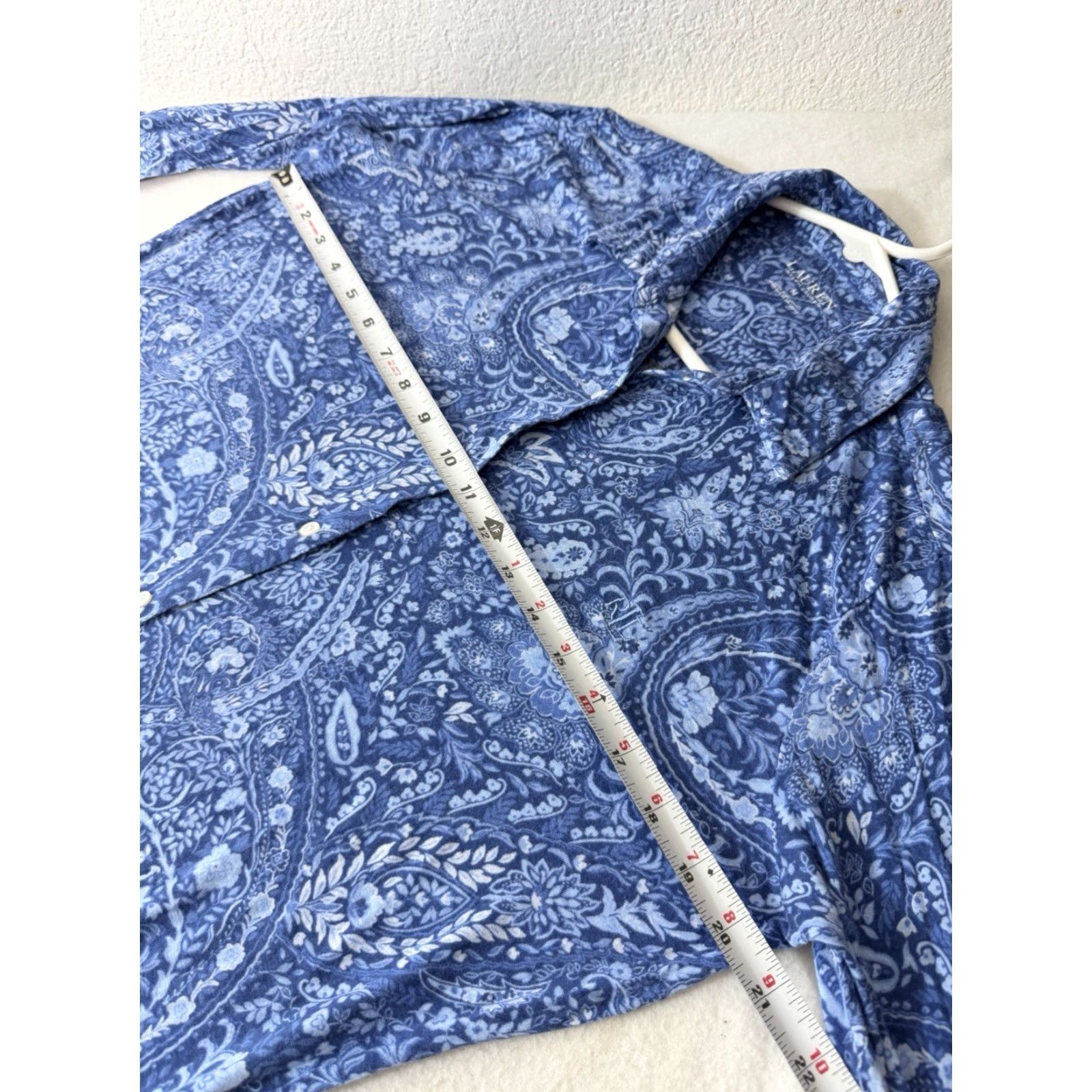 Ralph Lauren Lauren Ralph Lauren Blue Paisley “His Shirt” Night Gown Long Sleep Shirt Sz M Women XS? Size M / US 6-8 / IT 42-44 - 5 Thumbnail