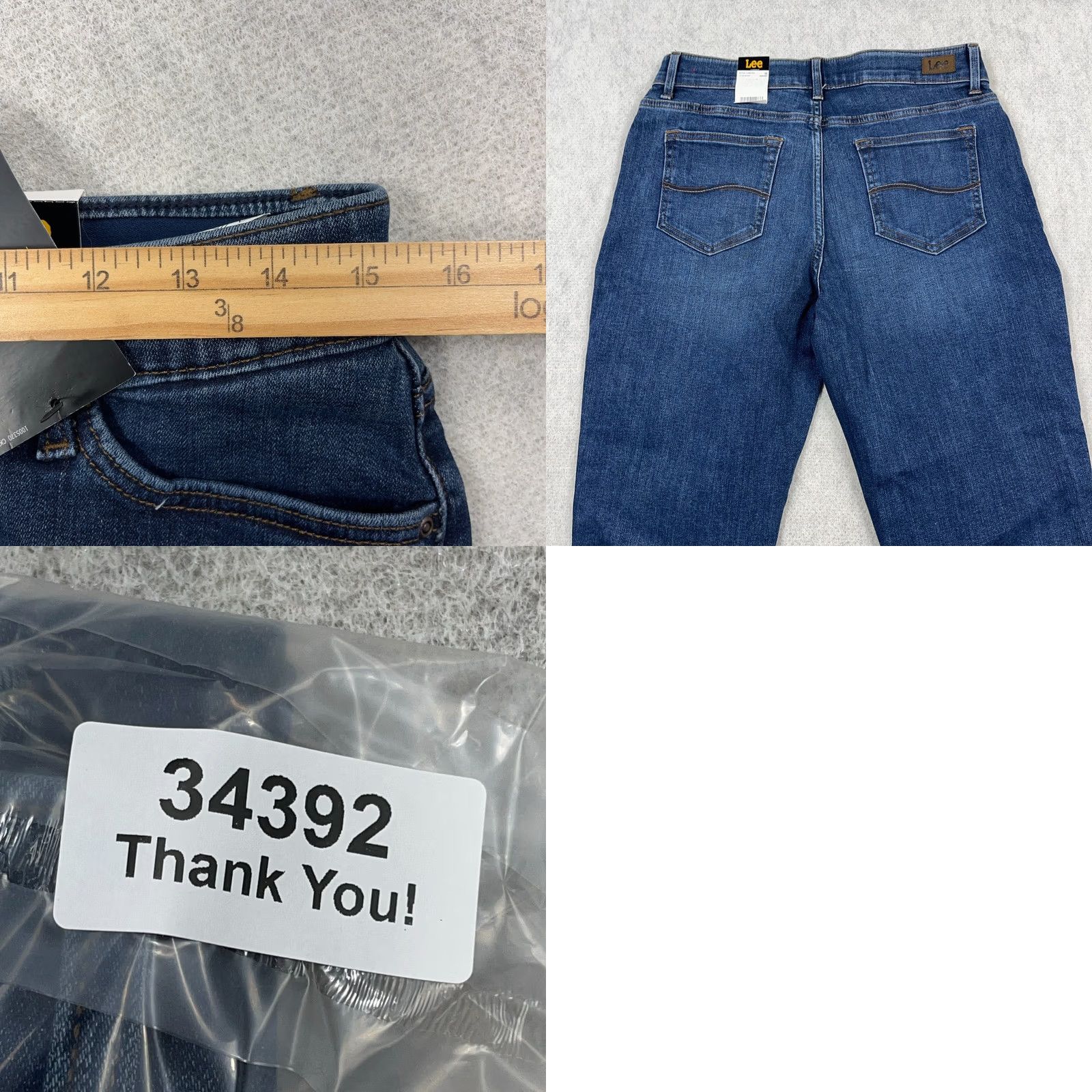 Lee Lee Jeans Women 10 Short Straight Leg Mid Rise Ultra Lux Comfort Stretch Jeans Blue 5-Pocket Denim Regular Stretch Womens 28Inseam 30Waist Vintage No Size 32" / US 10 / IT 46 - 9 Thumbnail