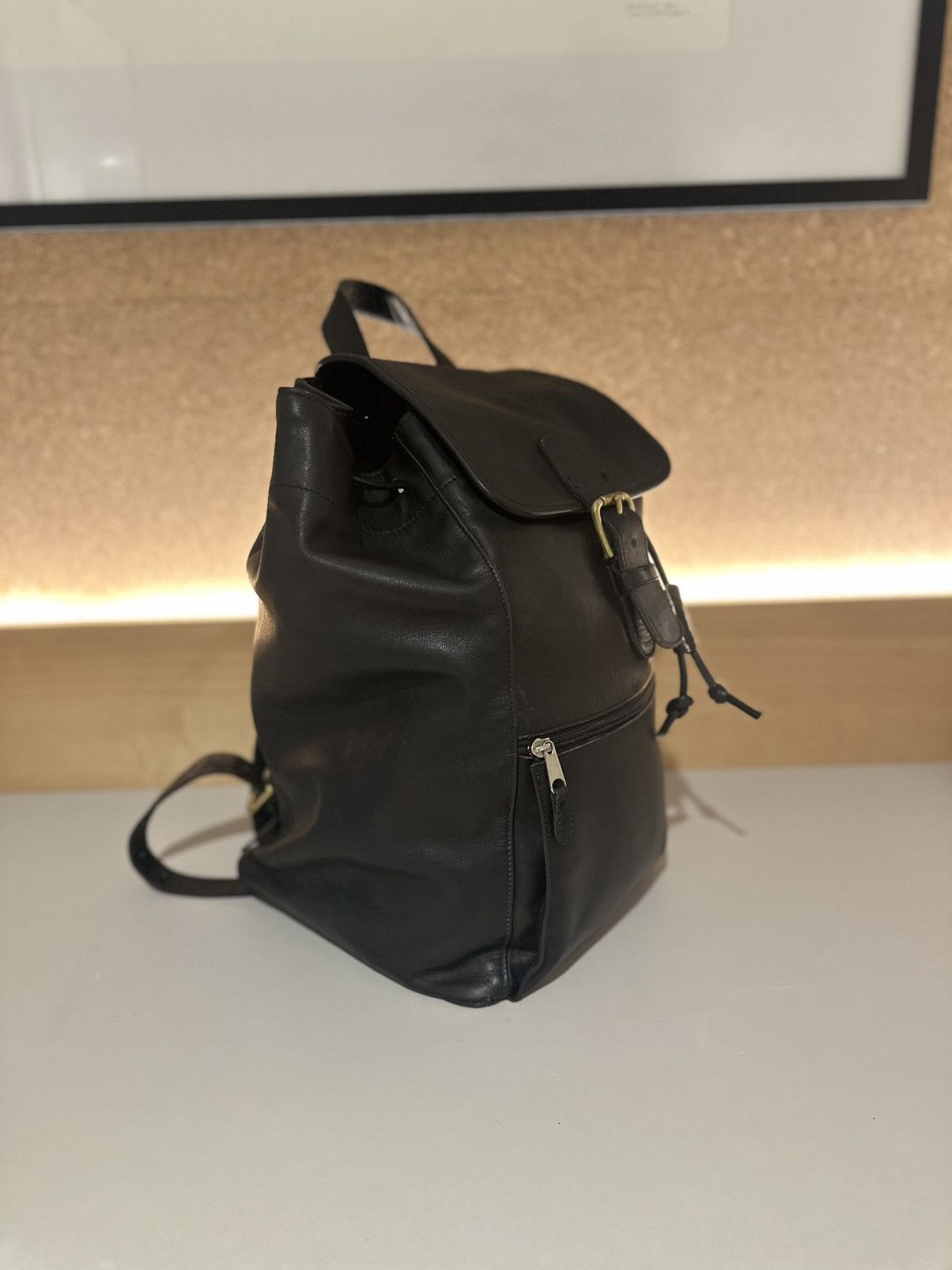 Coach Vintage Coach Backpack 329-305 Black Glovetanned Leather 90s Size ONE SIZE - 2 Thumbnail