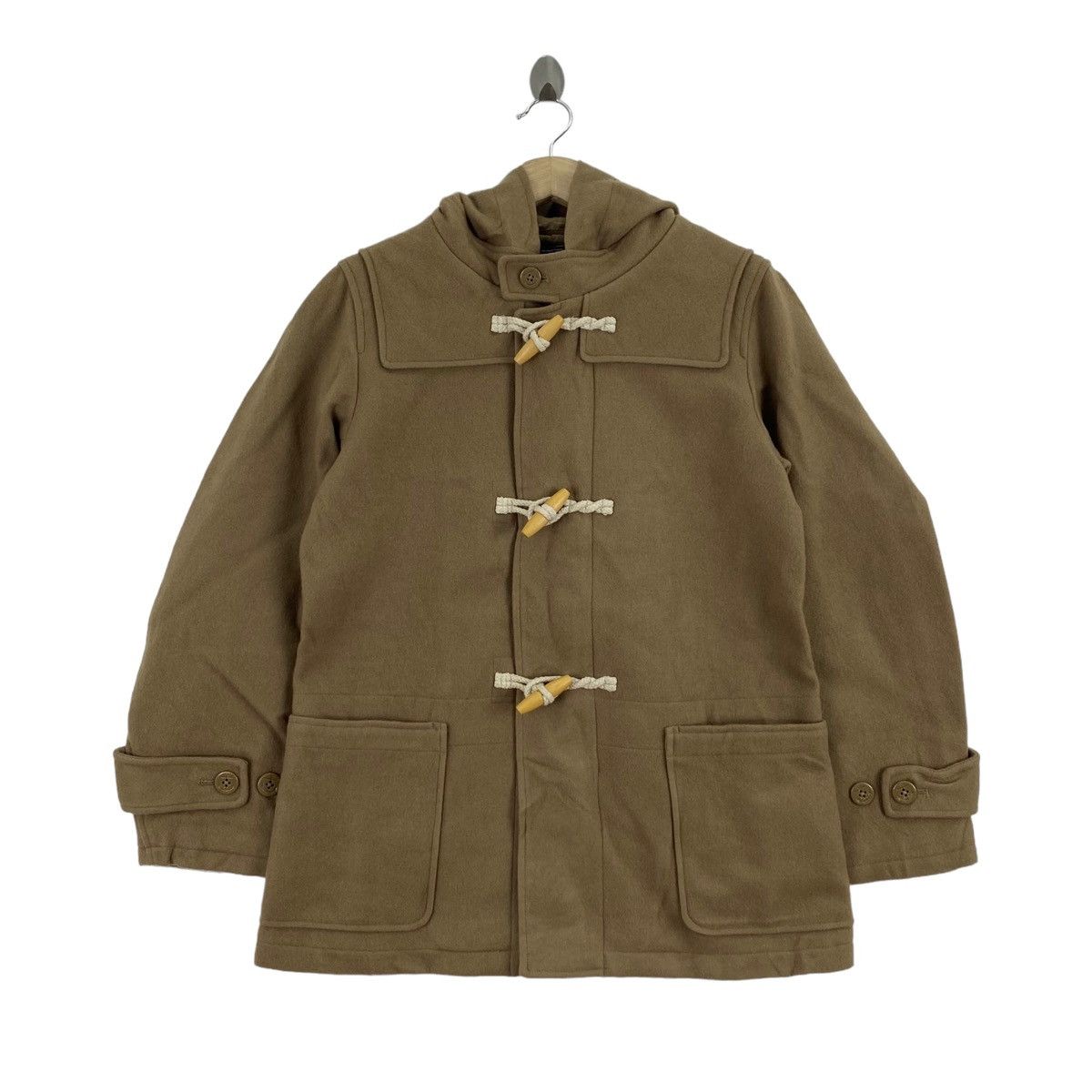 Japanese Brand Bishu x BACK NUMBER Japan Brand Brown Hooded Duffle Wool Size US M / EU 48-50 / 2 - 1 Thumbnail