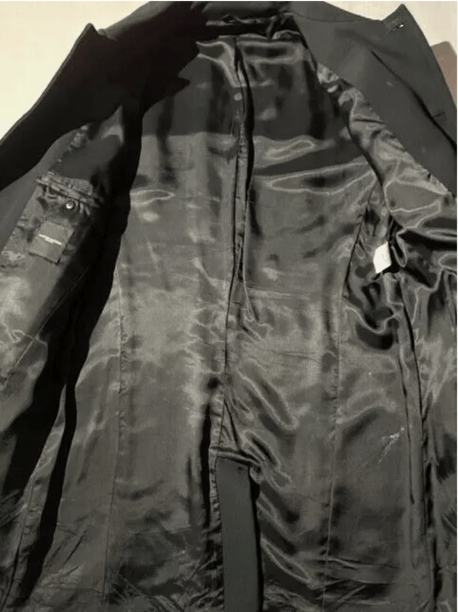 Costume National Vtg COSTUME NATIONAL HOMME Mens Black Trench Slim Coat Size US L / EU 52-54 / 3 - 7 Thumbnail