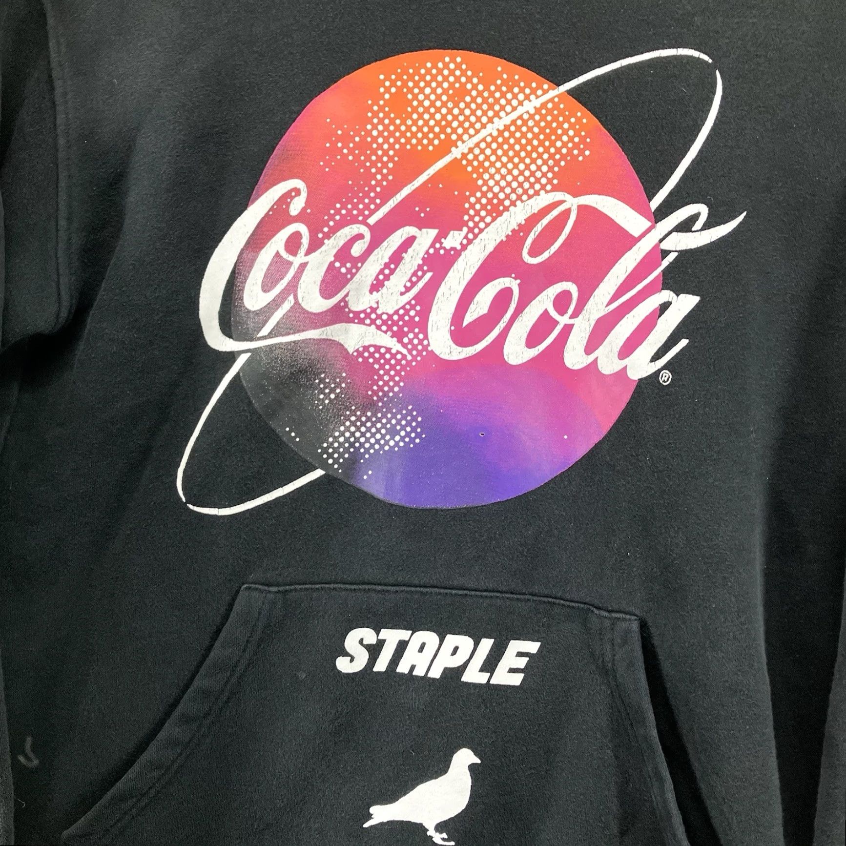 Vintage Coca-Cola Creations Staple Pigeon Hoodie Unisex Small Black Graphic Print Pullover Size US S / EU 44-46 / 1 - 3 Thumbnail