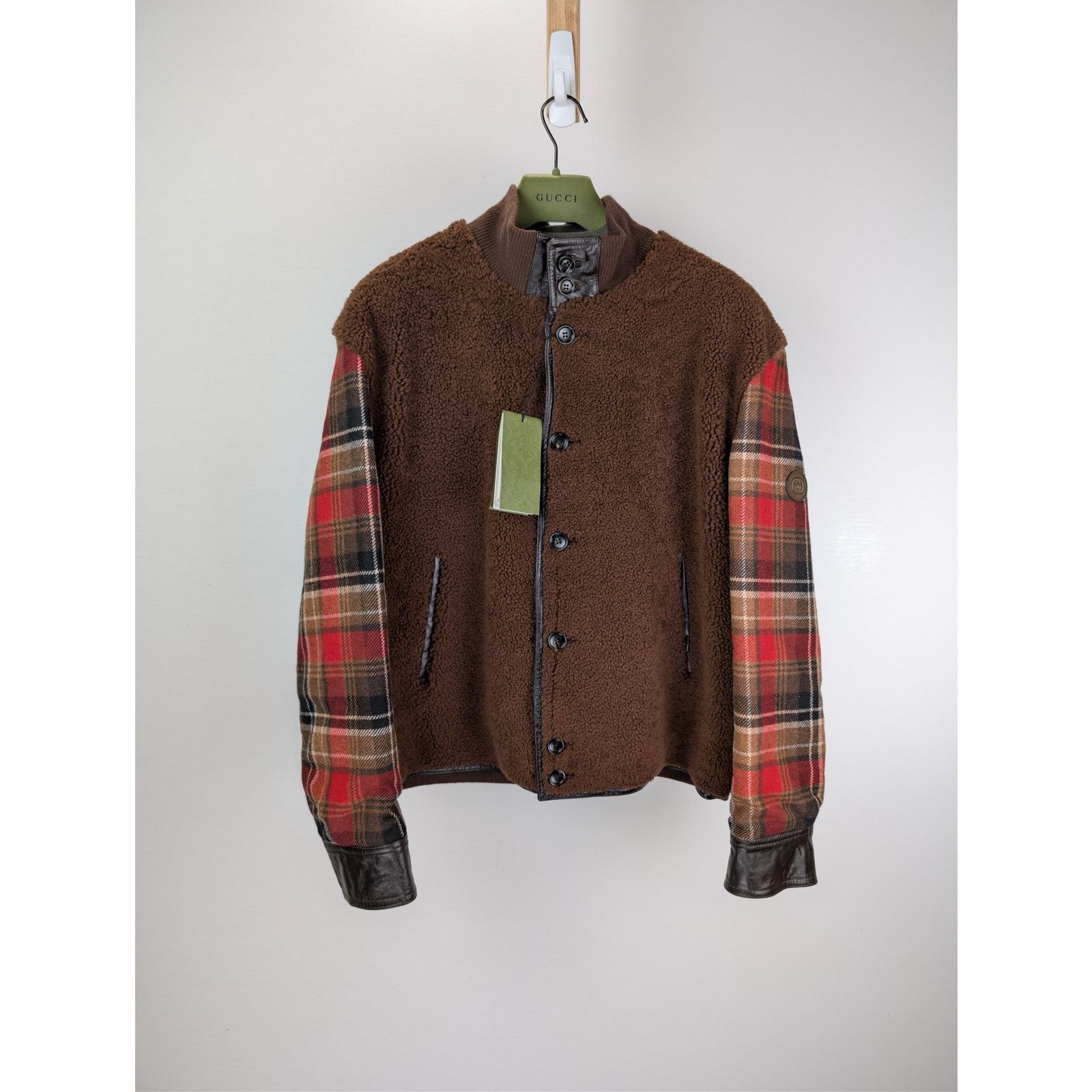 Gucci o1rshd1 Reversible Soft Calf Jacket in Dark Brown/Mix Size US L / EU 52-54 / 3 - 2 Thumbnail
