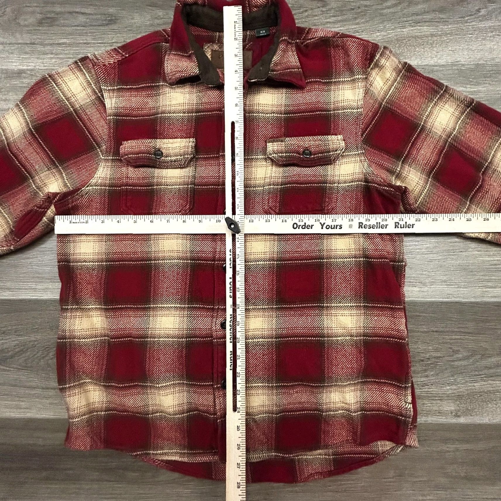 Orvis Orvis Shirt Jacket Mens Medium Red Plaid Flannel Lined Insulated Warm Outdoor Featured Pockets Button Front Casual Workwear Jacket Size US M / EU 48-50 / 2 - 7 Thumbnail