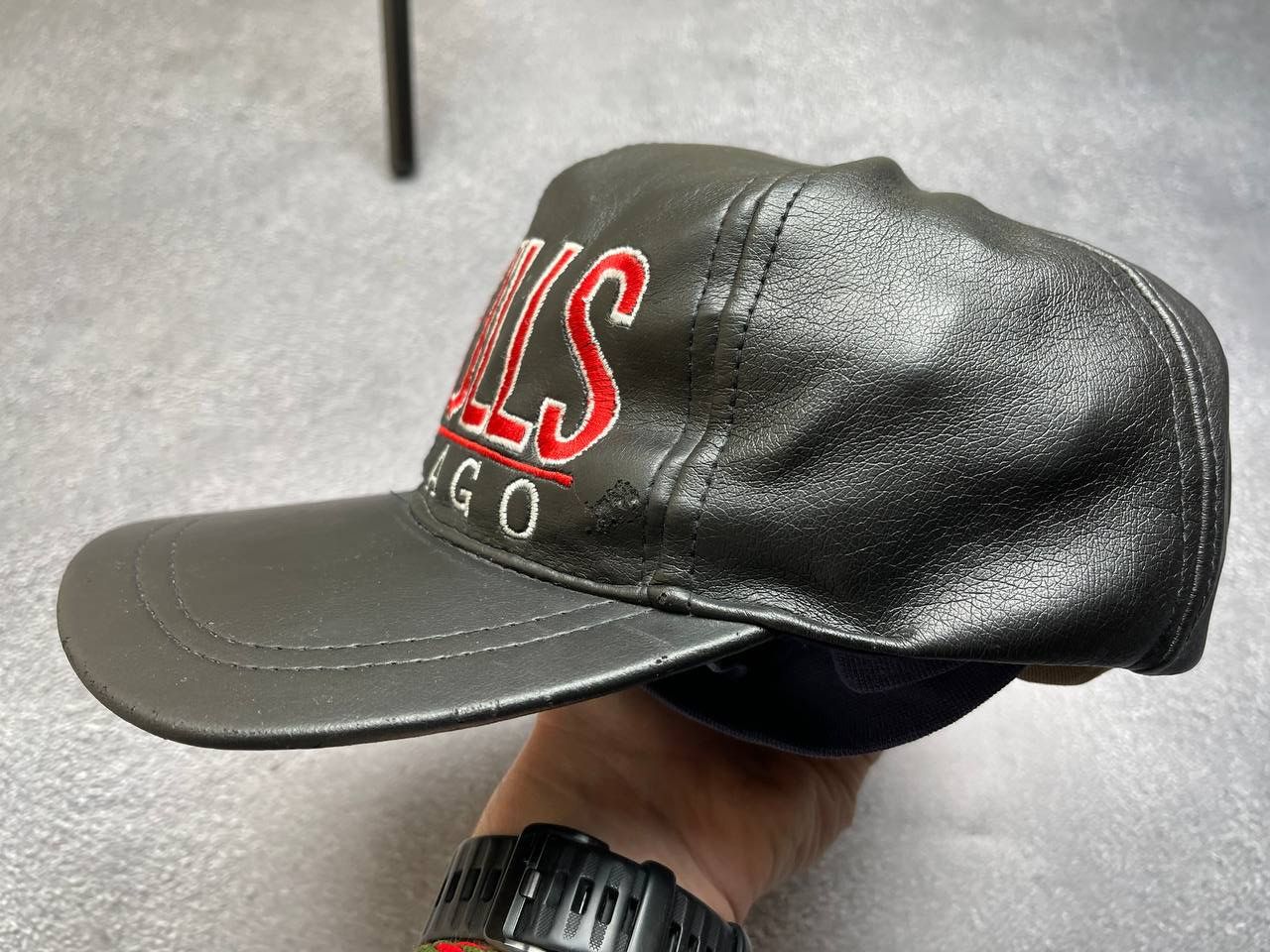 NBA Chicago Bulls leather vintage cap Size ONE SIZE - 3 Thumbnail