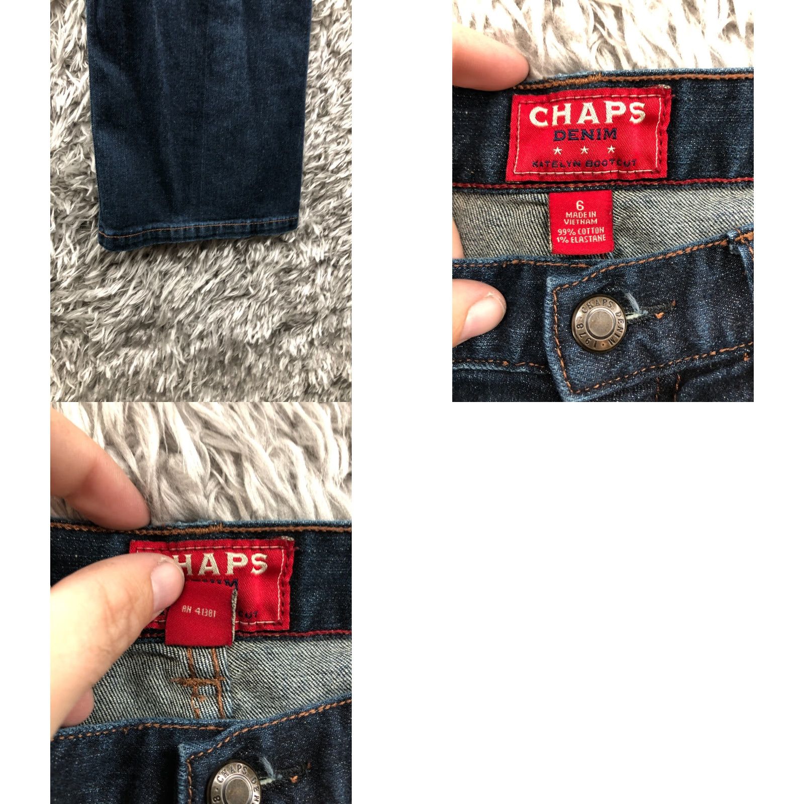 Chaps Chaps Jeans Bootcut Womens Size 6 Mid Rise Dark Wash Blue Denim Size 28" / US 6 / IT 42 - 8 Thumbnail