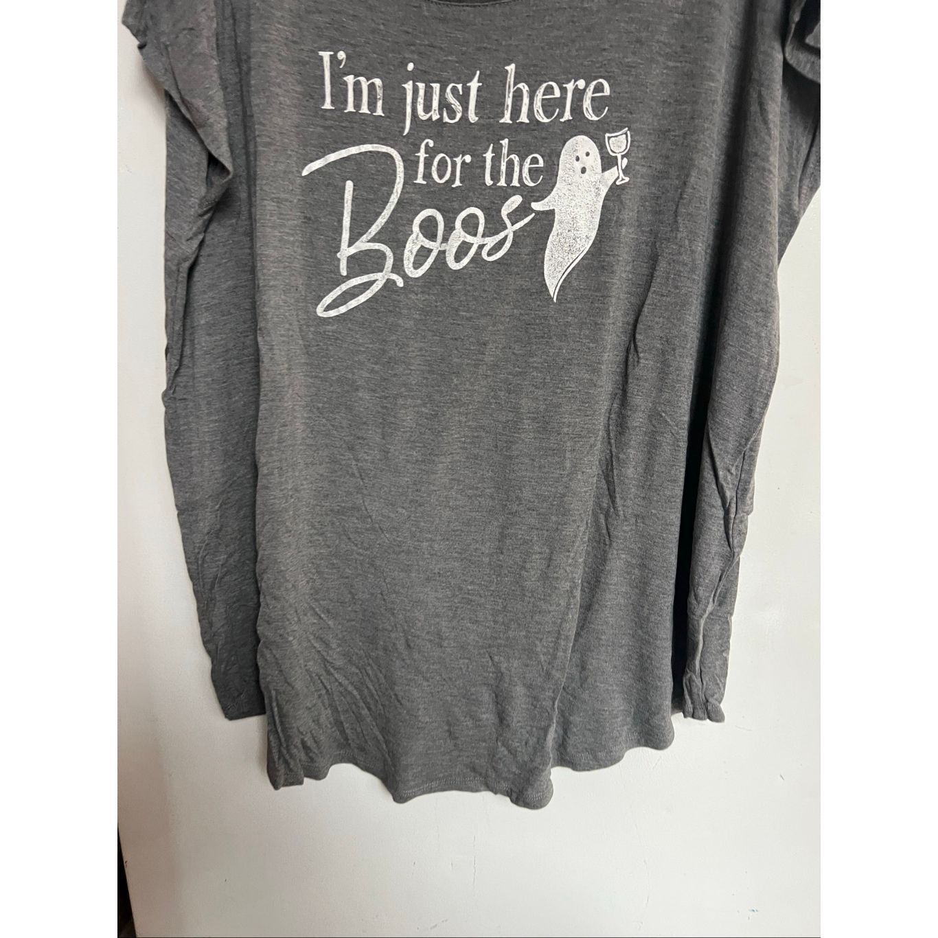 Other Maurice’s I’m Just Here For The Boos Grey T-Shirt Woman’s Size 1X Size XL / US 12-14 / IT 48-50 - 2 Thumbnail