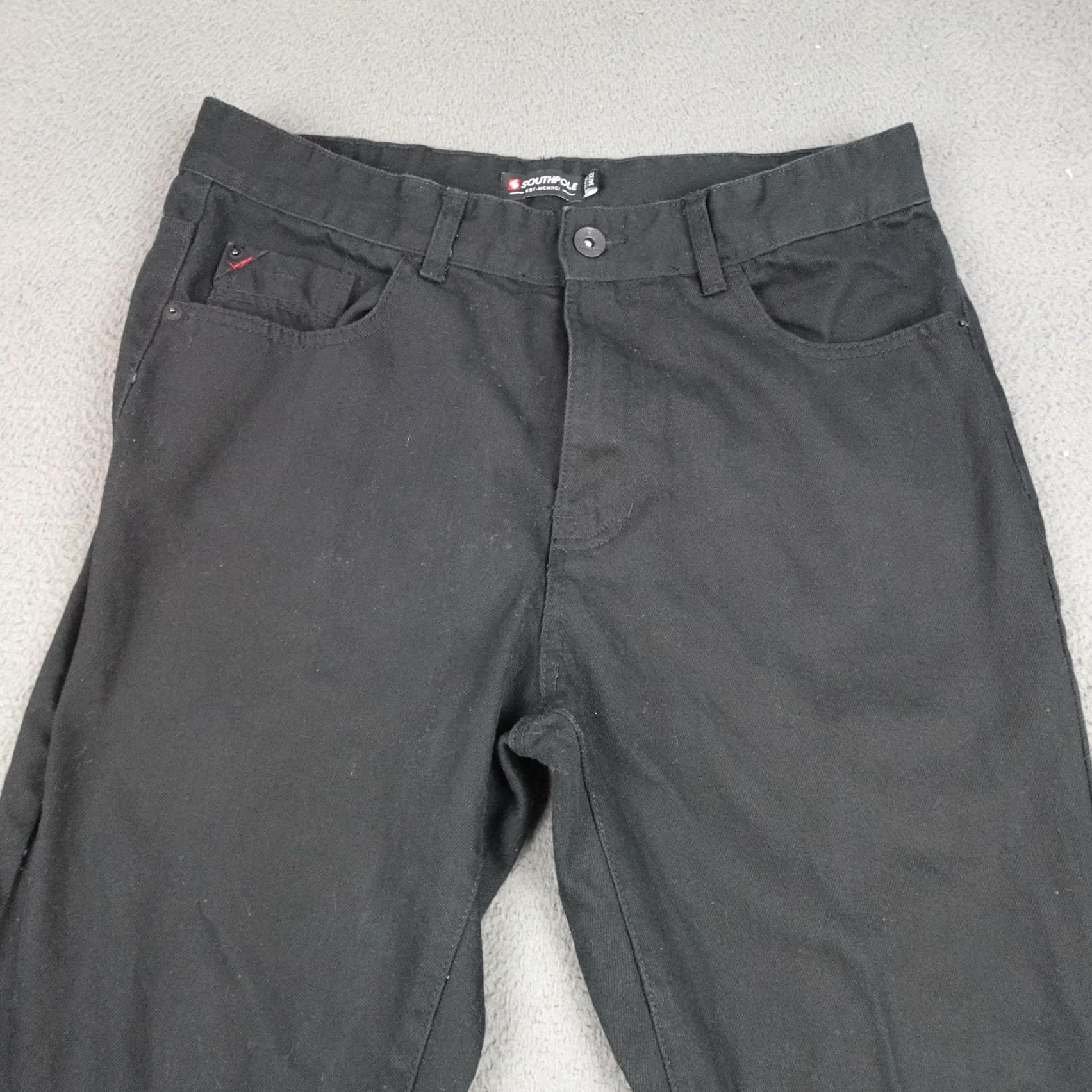 Southpole VINTAGE Southpole Jeans Mens 34x32 Black Straight Leg Stretch Denim 5 Pocket Casual Size US 34 / EU 50 - 2 Thumbnail
