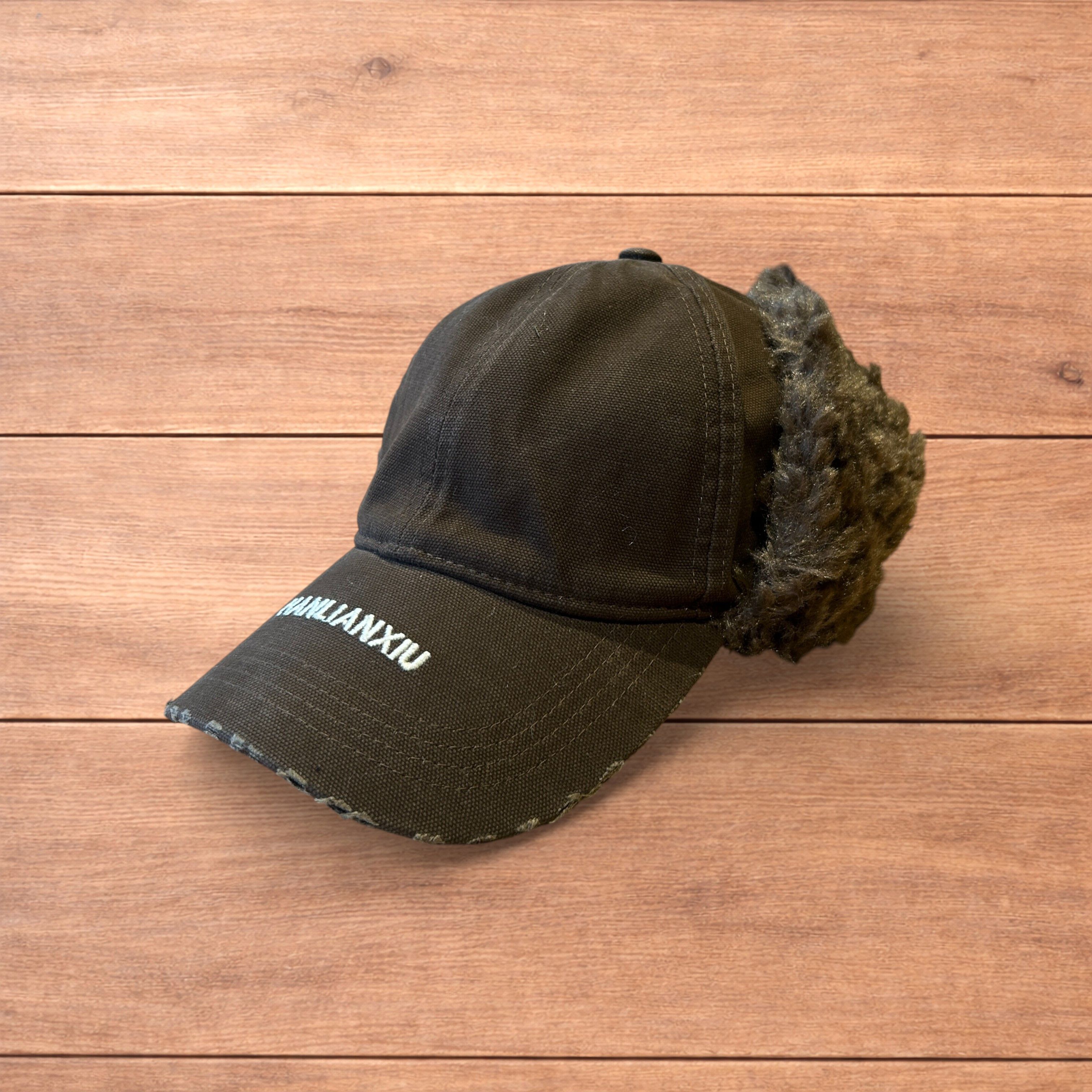 Japanese Brand Vintage style trapper Russian ear flap hat in brown colour. Size ONE SIZE - 5 Thumbnail