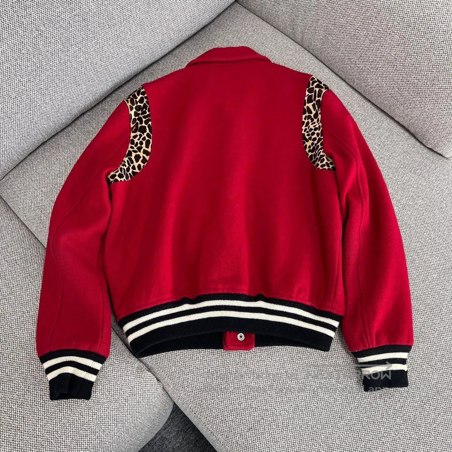 Saint Laurent Paris red leopard print baseball jacket. Size US L / EU 52-54 / 3 - 2 Thumbnail